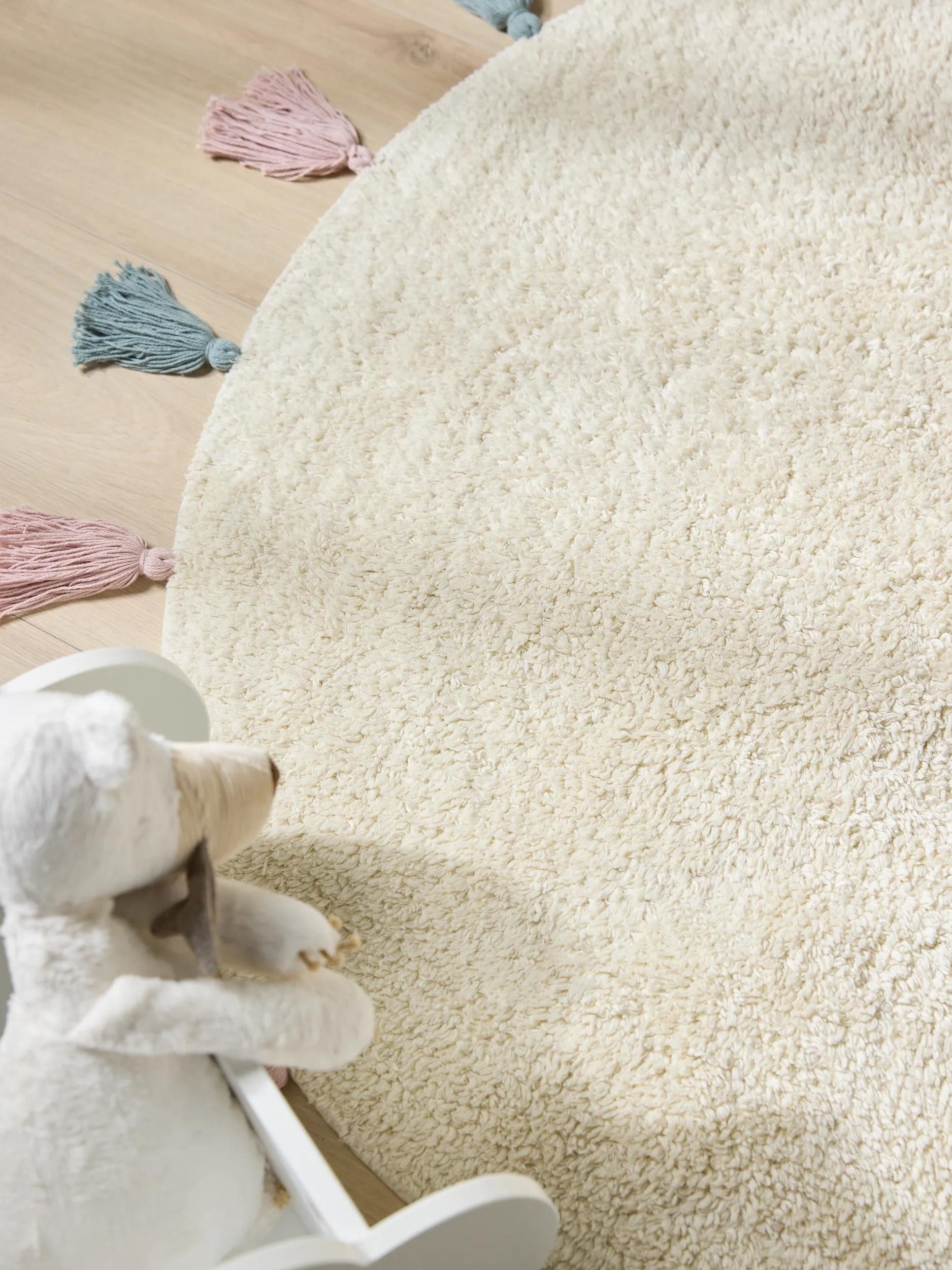 benuta Kinderteppich Malu, rund, Höhe: 6 mm, Kunstfaser, Berber, Ethno-Style, Wohnzimmer