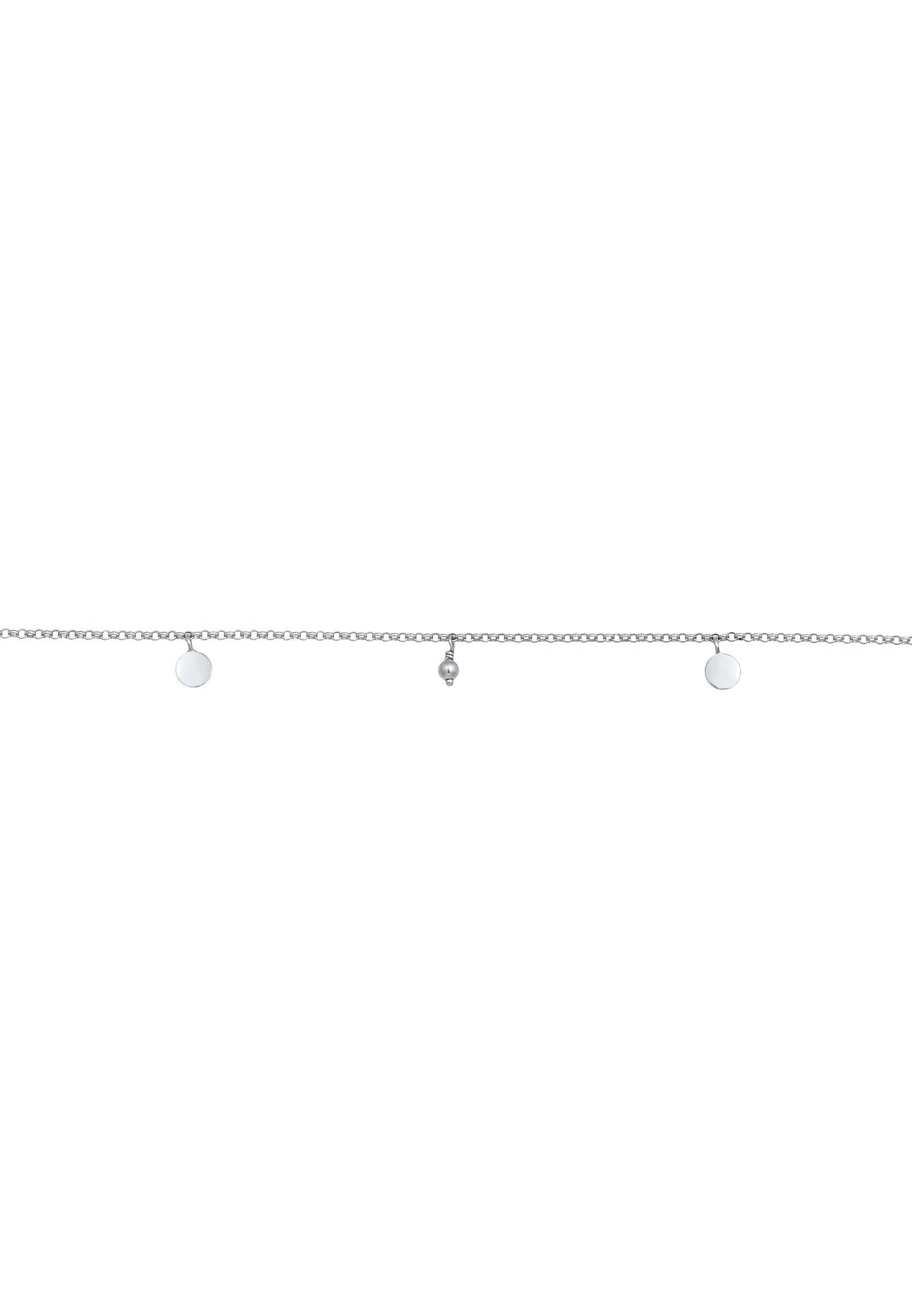 Elli Choker Choker Kugel Plättchen Boho Style 925 Silber