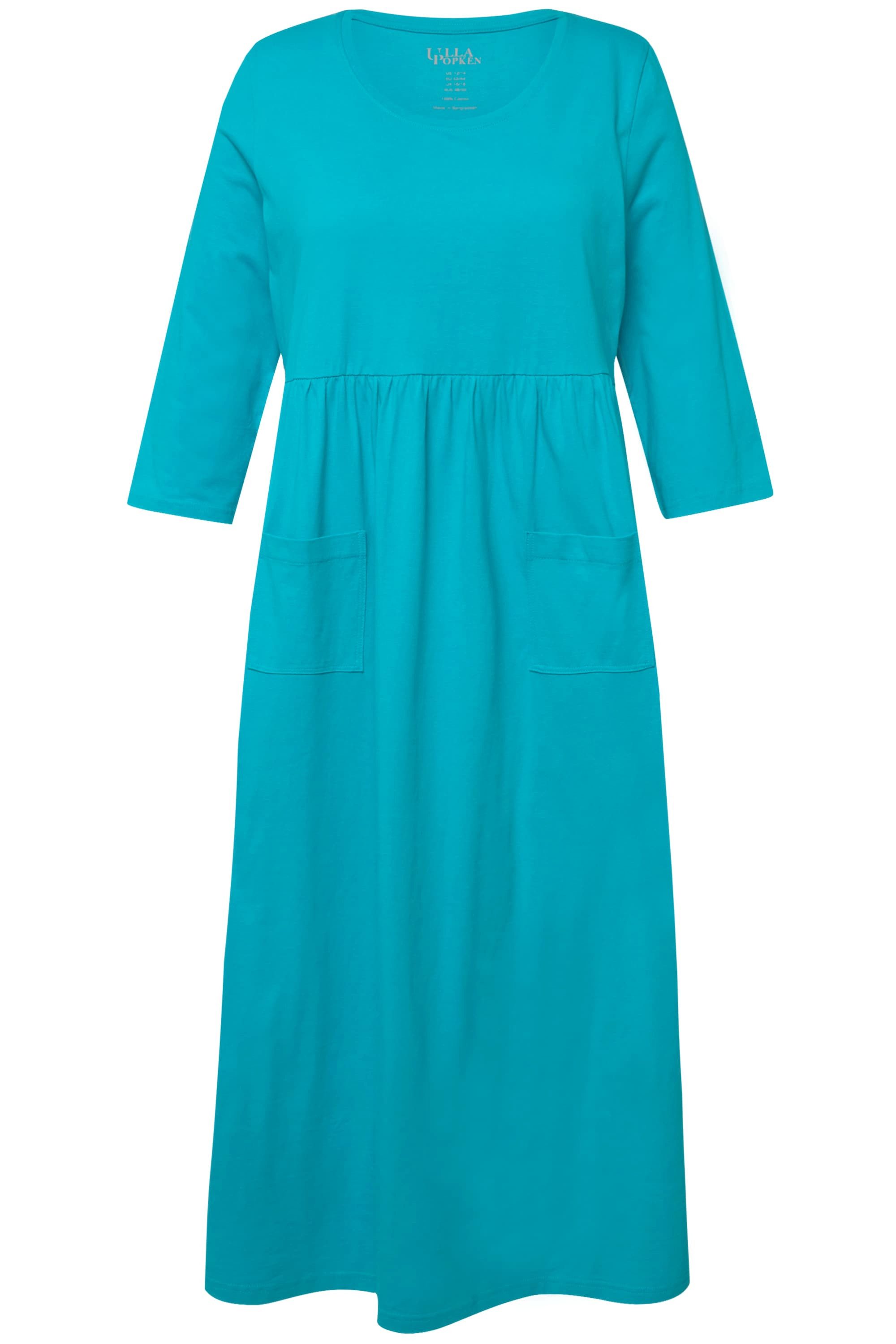 Ulla Popken Maxikleid Jerseykleid A-Linie Empirenaht günstig online kaufen