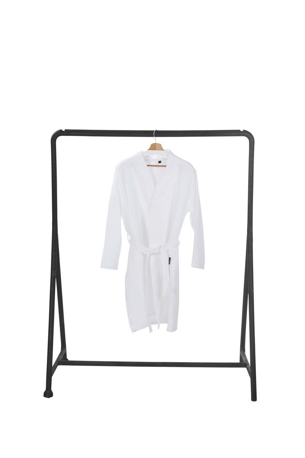 done.® Unisex-Bademantel Leichte Waffel-Piqué Bademäntel mit Schalkragen Taschen Bindegürtel, Baumwolle, Schalkragen aufgesetzte Taschen Bindegürtel, Bindegürtel