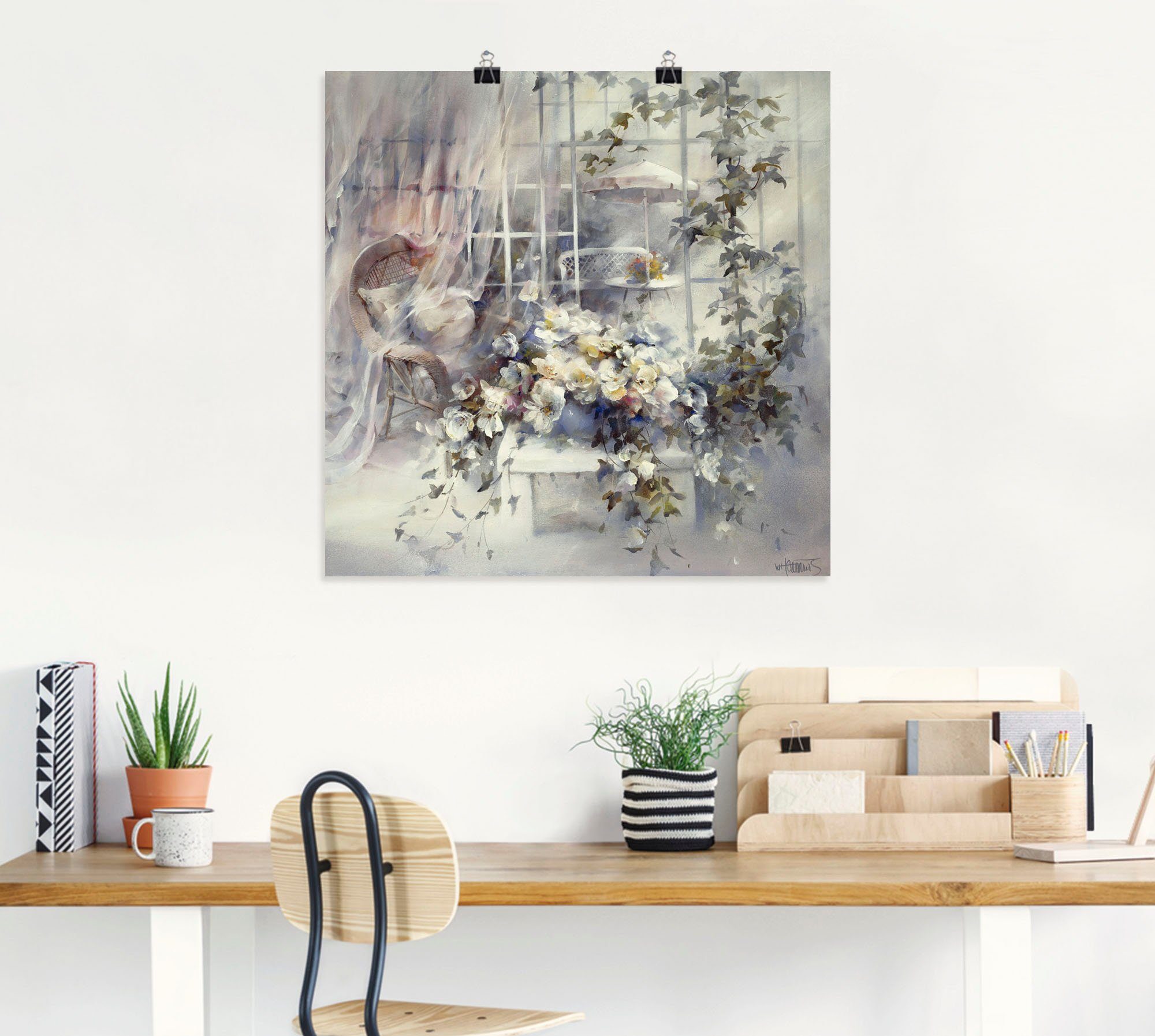 (1 oder St), versch. Blumen als Bezaubernde Wandaufkleber Wandbild Poster in Moment, Größen Artland Leinwandbild,