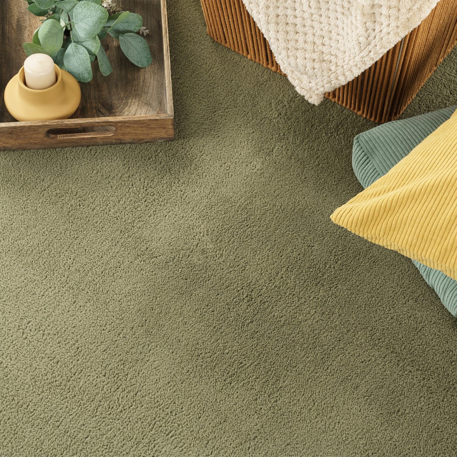 KADIMA DESIGN Teppich waschbar Unifarben Wohnzimmer schmutzabweisend Teppich Kurzflor, Rechteckig, Höhe: 14 mm, Florhöhe: 10 mm, 100% Polyester, Läufer, 60x100cm, Hellgrün