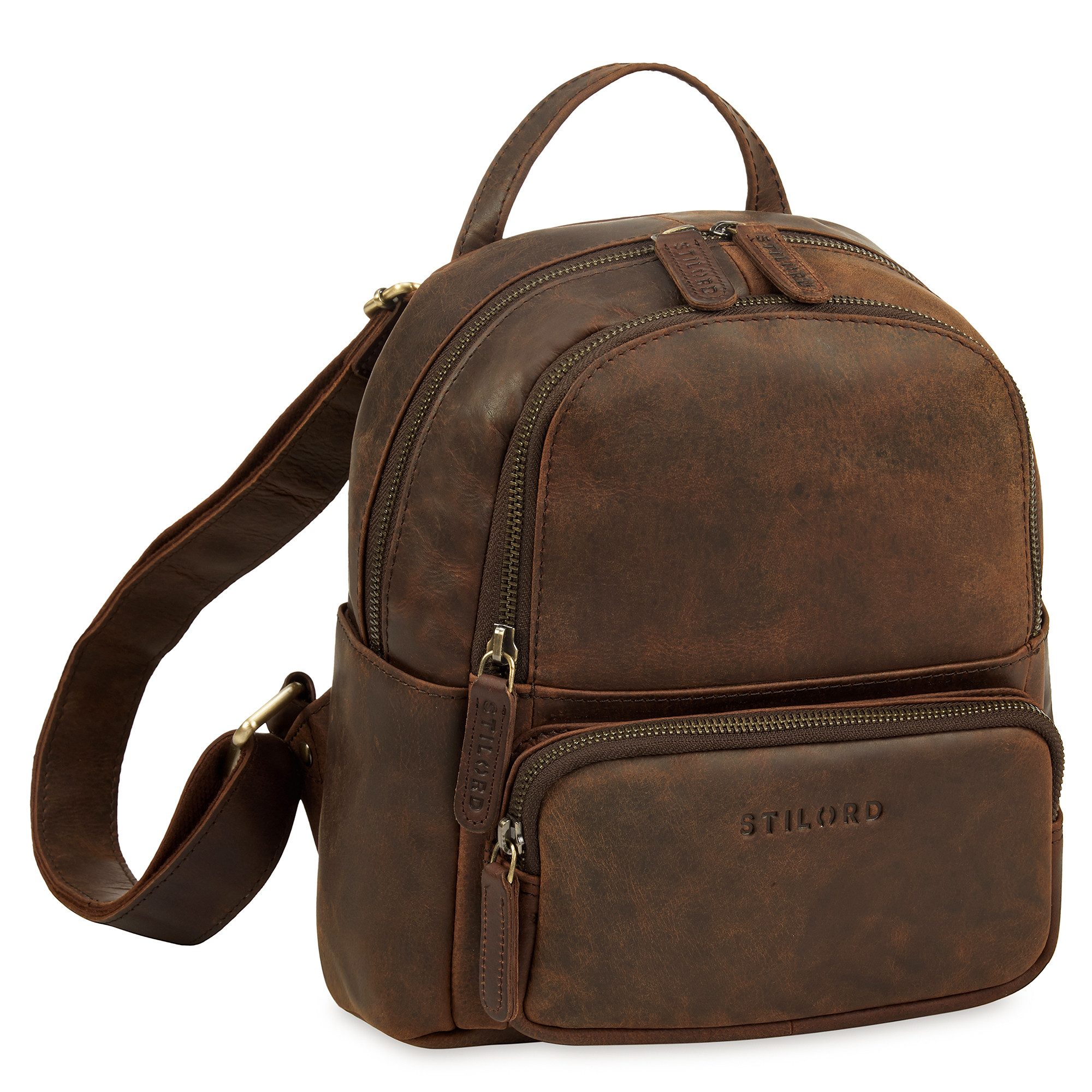 Cityrucksack "Sue" Rucksack Damen Leder Elegant Klein Cityrucksack für Ausflüge