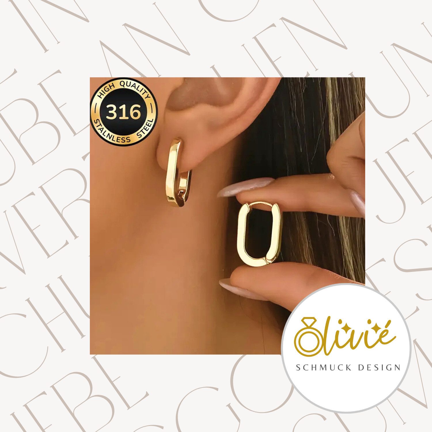 XCOAST Ohrhänger-Set Damen-Ohrringe aus Edelstahl – 18K Gold, hypoallergen, günstig online kaufen