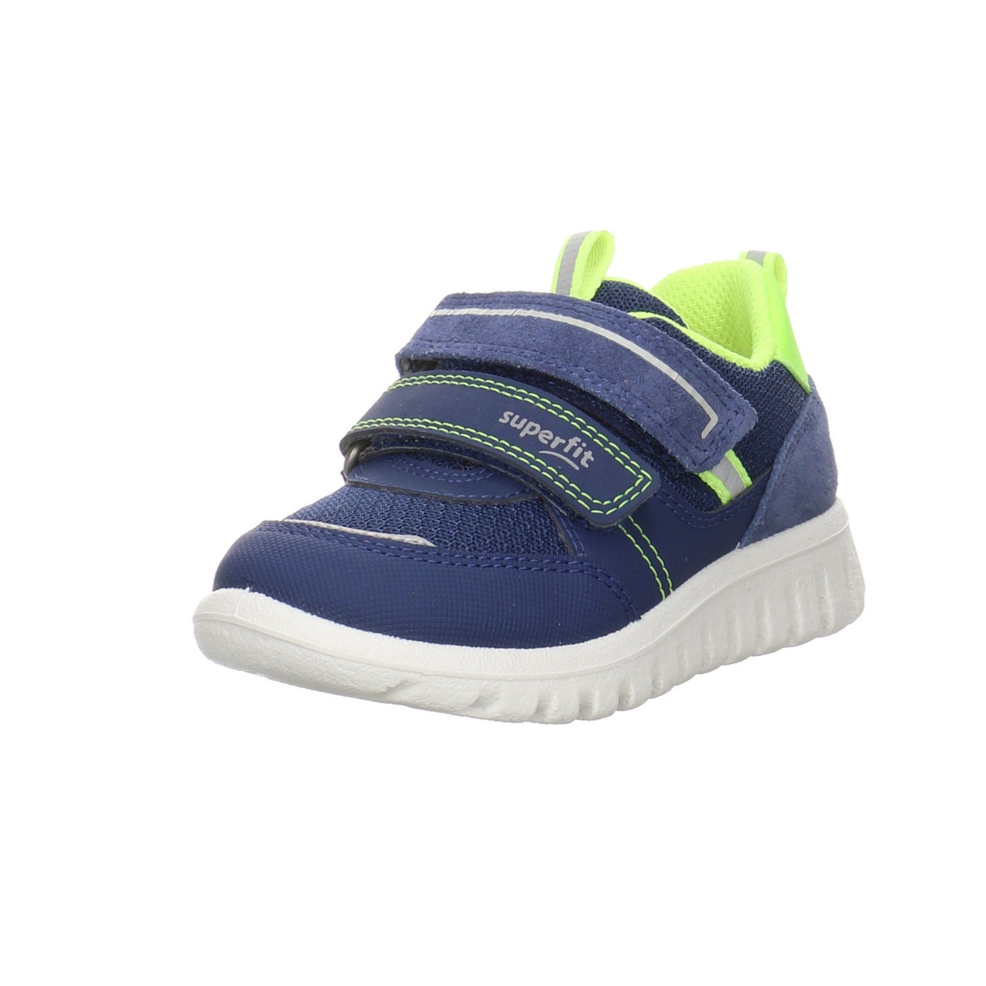 Superfit Sport7 Mini Sneaker reflektierende Details Sneaker Synthetikkombination BLAU/GELB (20401985)