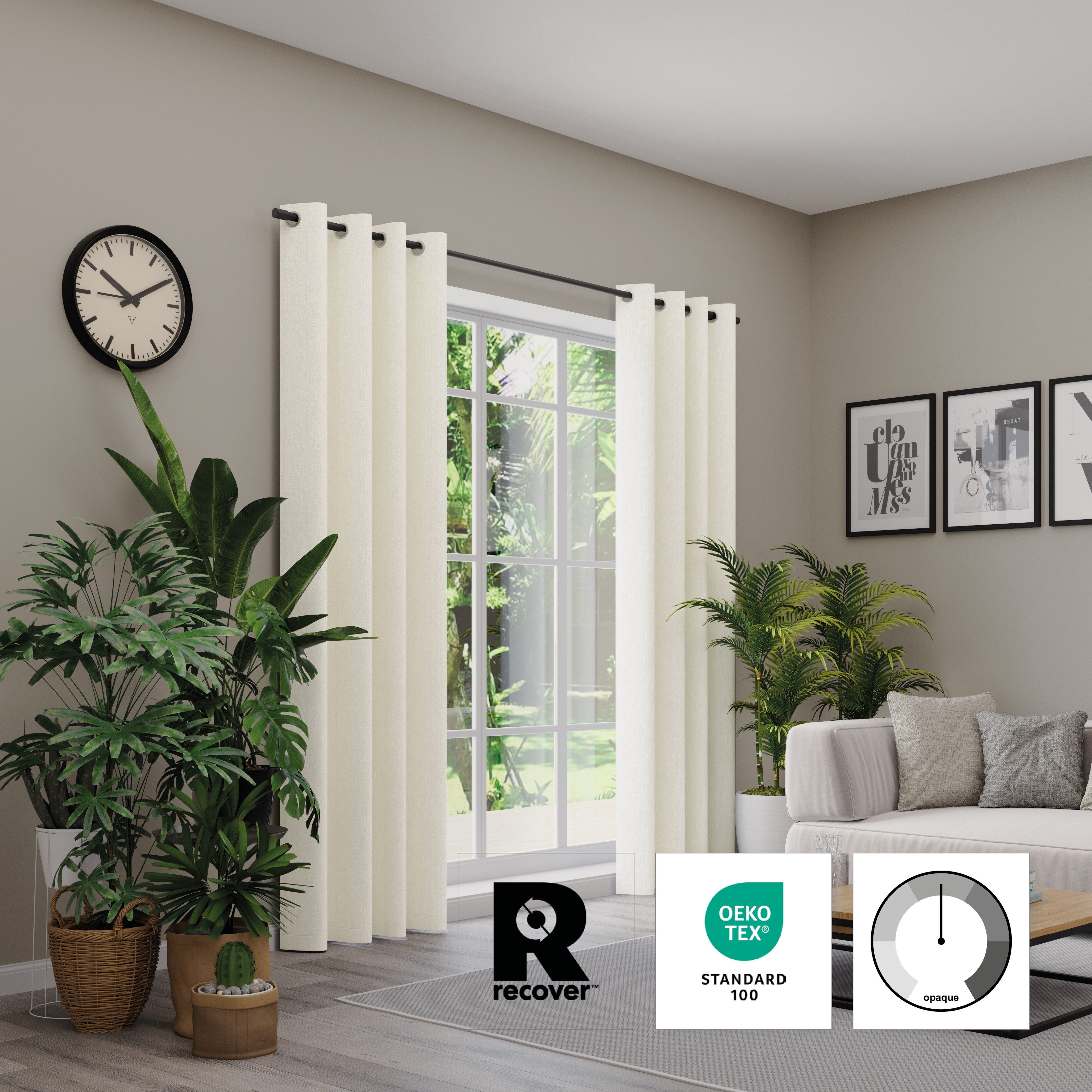 Neutex for you! Vorhang Monza Eco (1 St), Ösen, blickdicht
