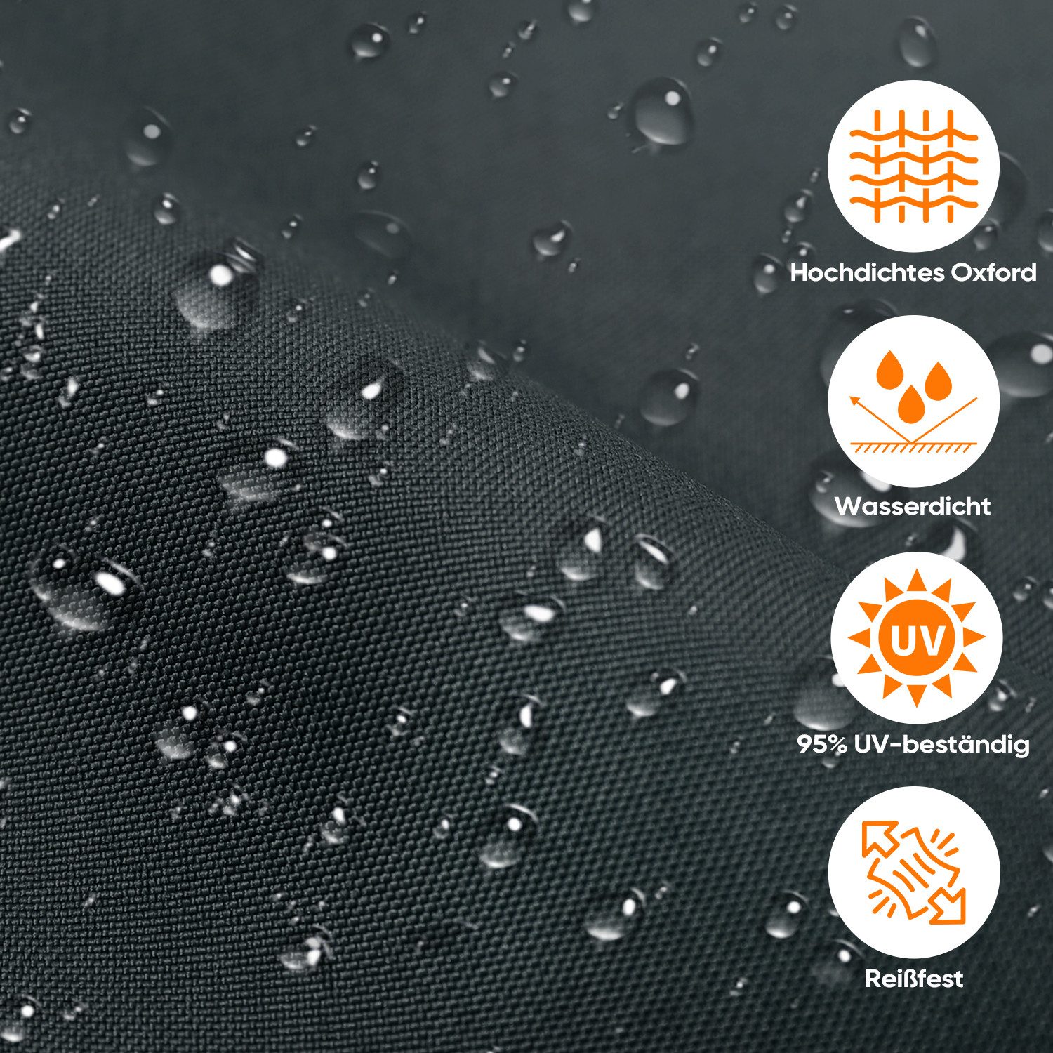 Sekey Balkonsichtschutz Sichtschutz Balkon ohne Bohren Balkonverkleidungen aus Oxford-Gewebe mit Ösen, Nylon Kabelbinder und Kordel