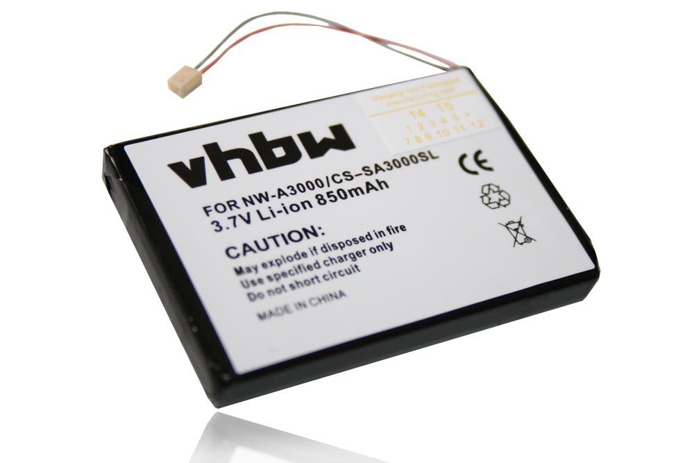 vhbw kompatibel mit Sony NW-A3000 Akku Li-Ion 850 mAh (3,7 V)