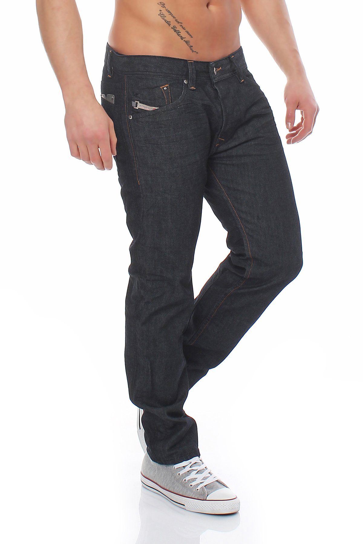 008Z8 Herren Blau, Darron 5 Regular-fit-Jeans Diesel Style Pocket