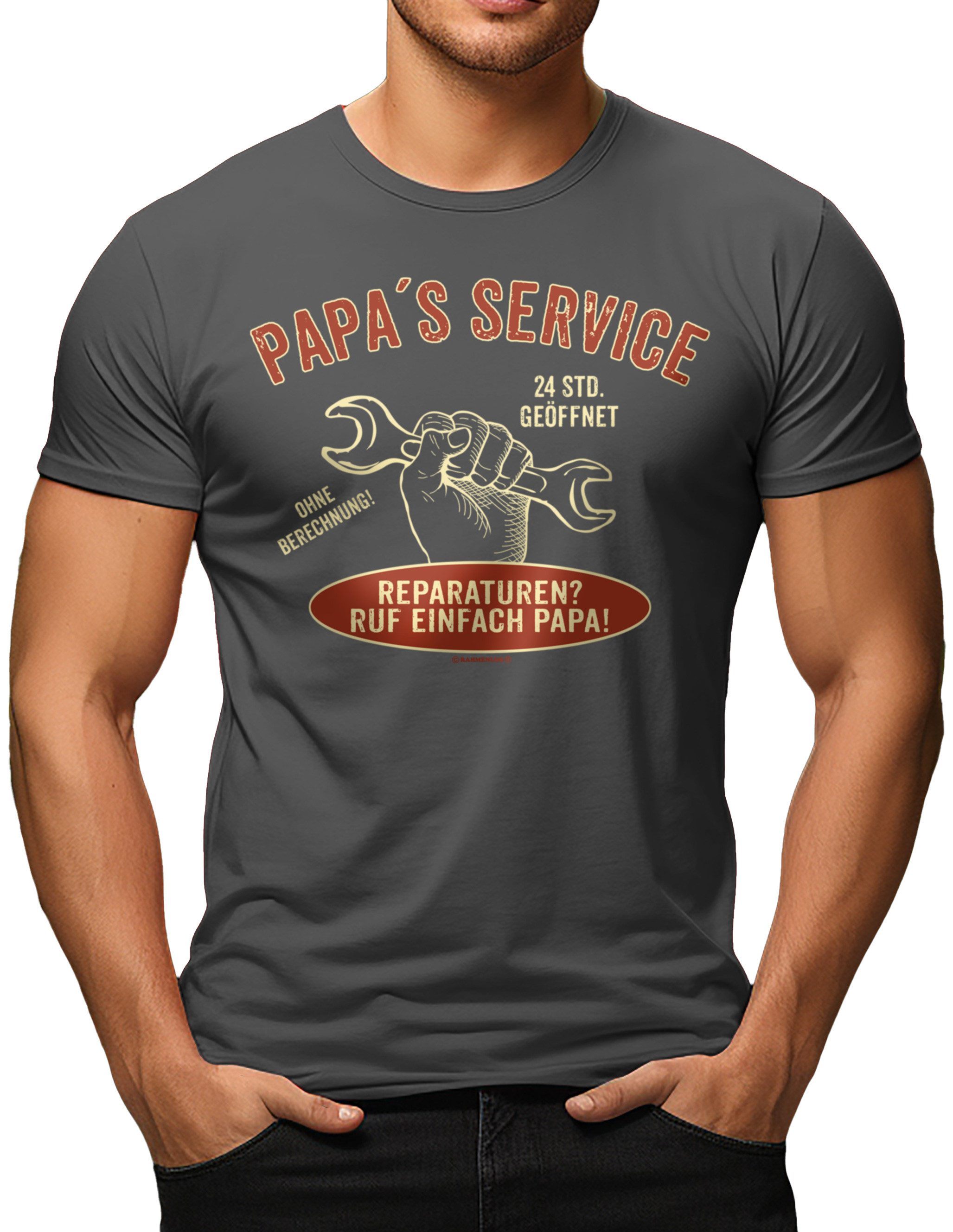 RAHMENLOS® T-Shirt zum Vatertag: Papas Service günstig online kaufen