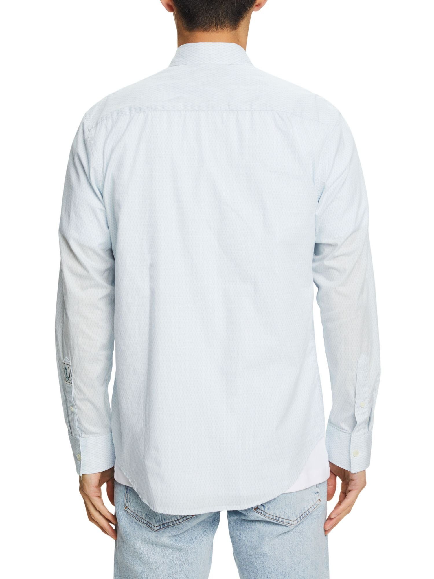 Businesshemd Passform Esprit in Collection Print mit WHITE bequemer Baumwollhemd