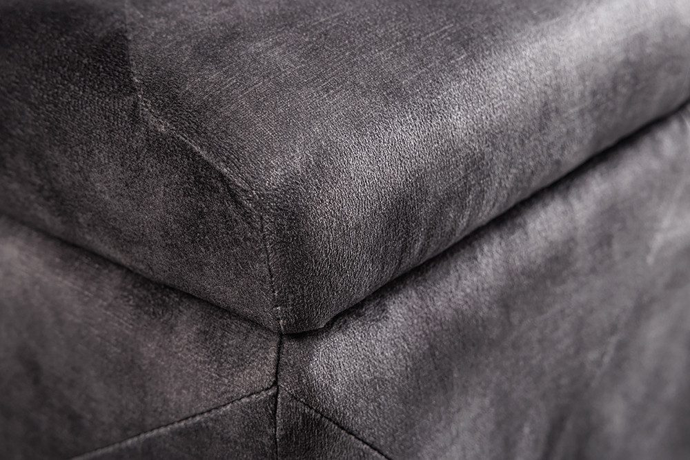 riess-ambiente Bettbank EXTRAVAGANCIA 140cm grau (Einzelartikel, 1-St), Polsterbank · Schlafzimmer · Samt · mit Stauraum · Flur · Chesterfield – Bild 4 von 5