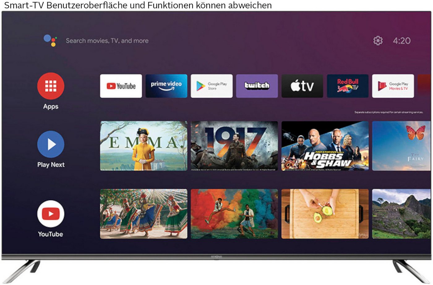 Strong SRT55UD7553 LED-Fernseher (139 cm/55 Zoll, 4K Ultra HD, Android TV, Smart-TV) grau|silberfarben ! RABATT: 14.44% Strong SRT55UD7553 LED-Fernseher (139 cm/55 Zoll, 4K Ultra HD, Android TV, Smart-TV) grau|silberfarben ! RABATT: 14.44%