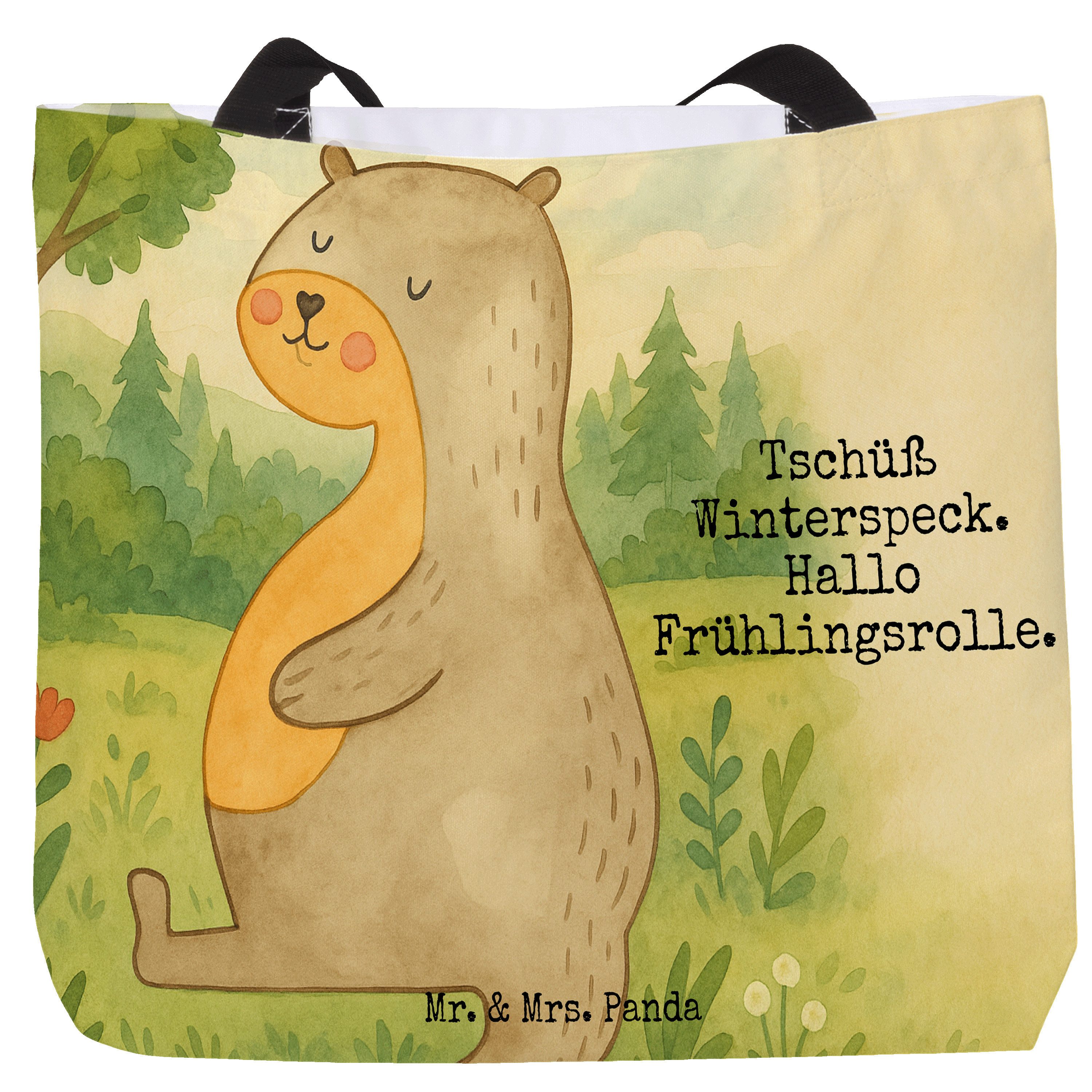 Shopper Otter Bauch Design, Beutel, Weiß, Seeotter See, Tote Bag, Strandtasch