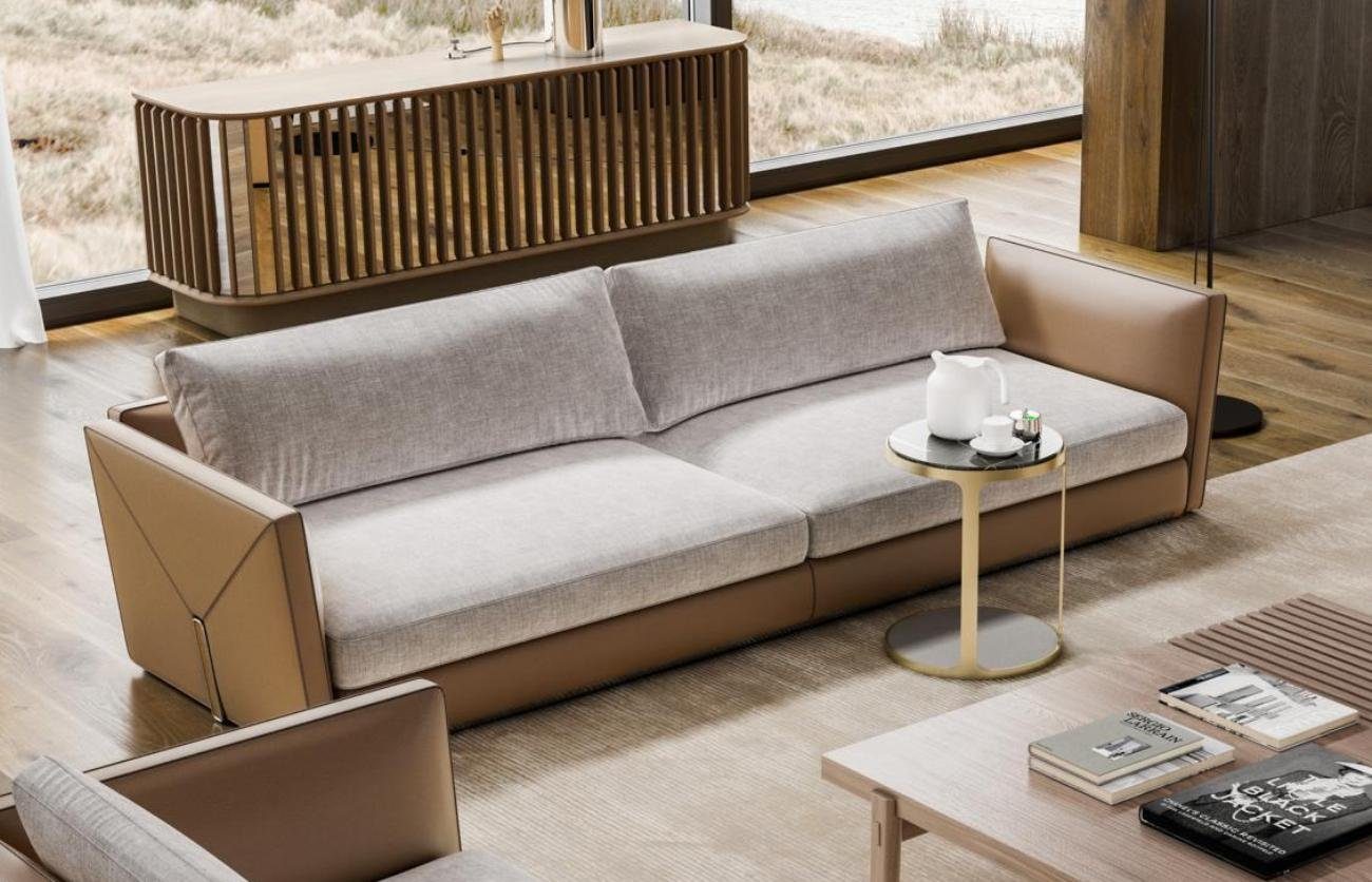 JVmoebel 3-Sitzer Sofa 3 Sitzer Dreisitzer Modern Stoff Grau Sofas Design Wohnzimmer Neu, 1 Teile, Made in Europa