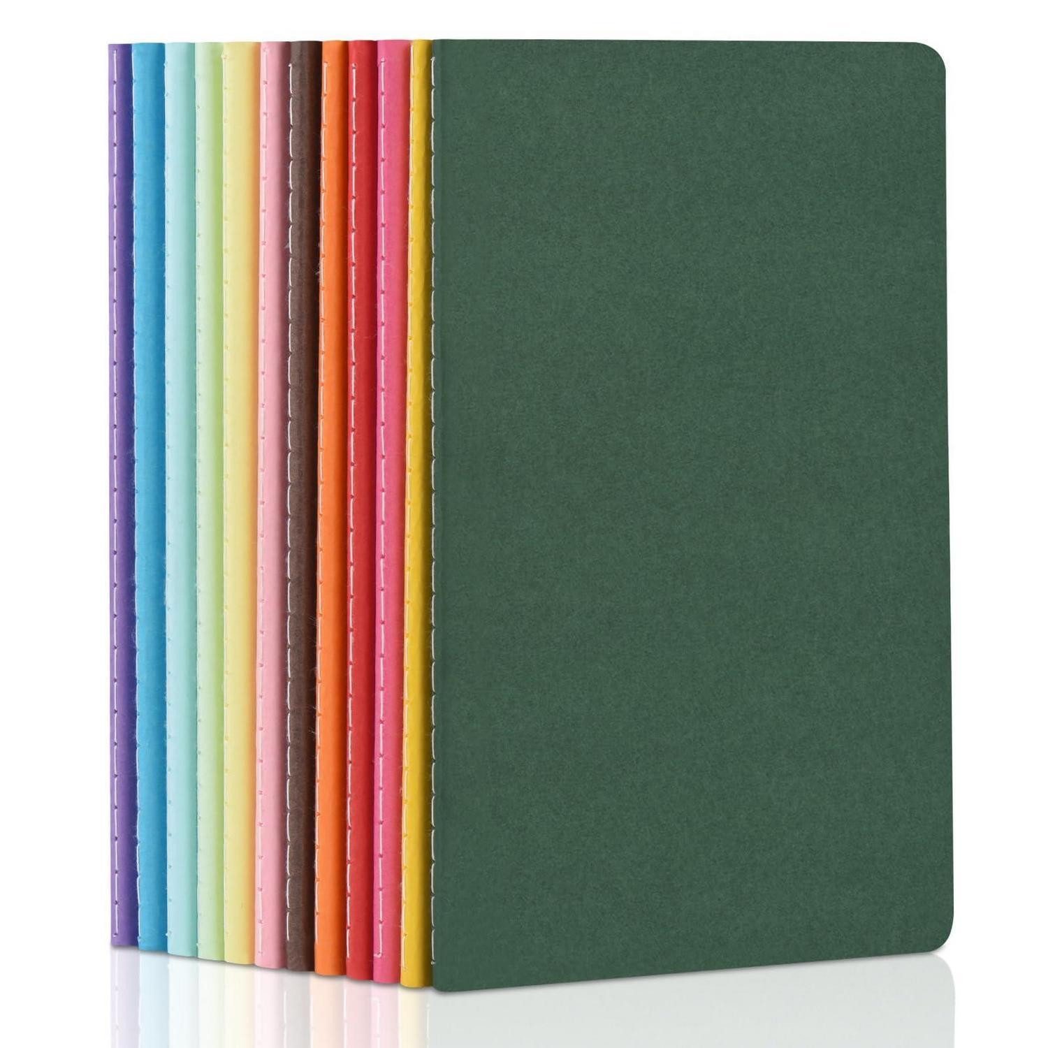 LuxusKollektion Notizbuch Notizbuch A5 blanko 12er-Pack 12 Farben