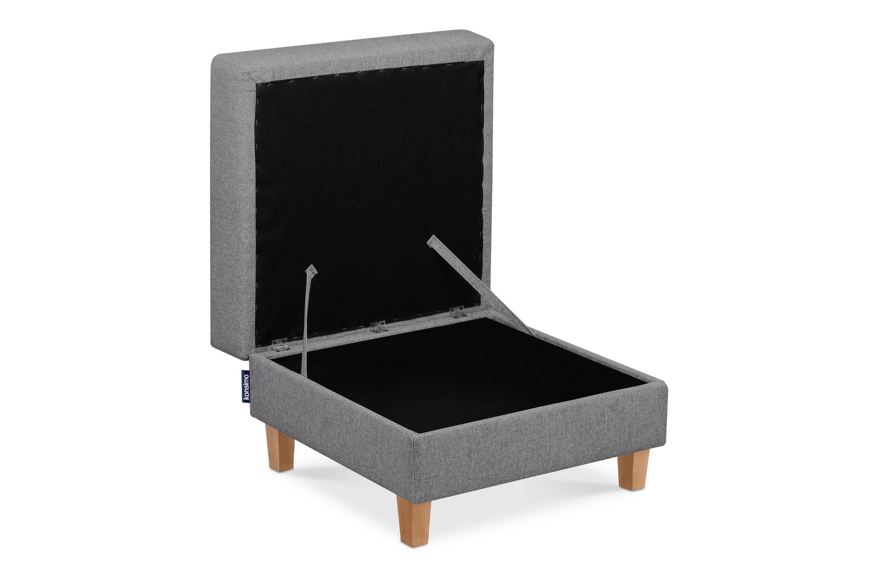 KONSIMO® Sitzhocker ERISO Pouf Polsterhocker, aufklappbarer