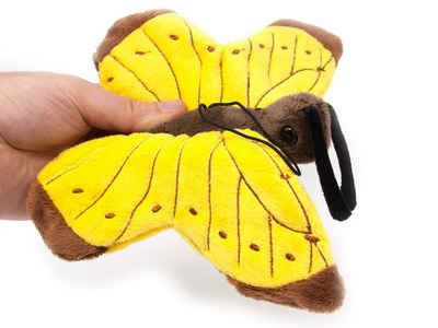 Cornelißen Kuscheltier Cornelissen - Kuscheltier - Schmetterling mit Band (gelb) - 23 cm