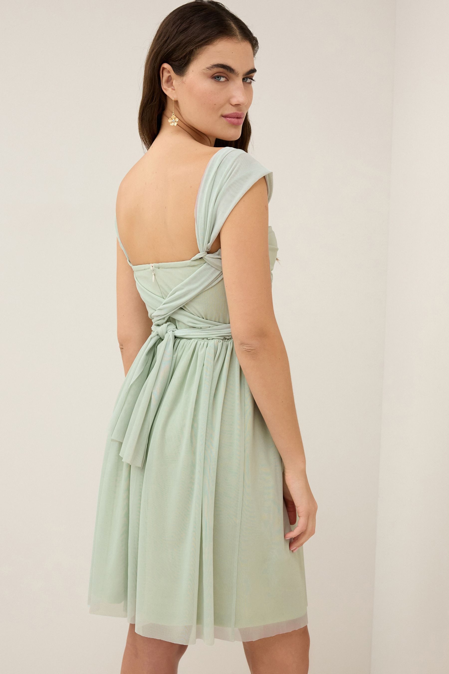 Next Partykleid Multiway-Brautjungfern-Minikleid aus Mesh (1-tlg) günstig online kaufen