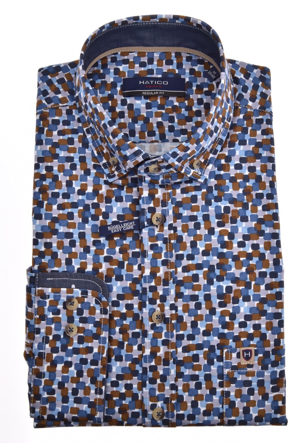 Pure Langarmhemd HATICO- Sport Hemd Regular Fit Lan