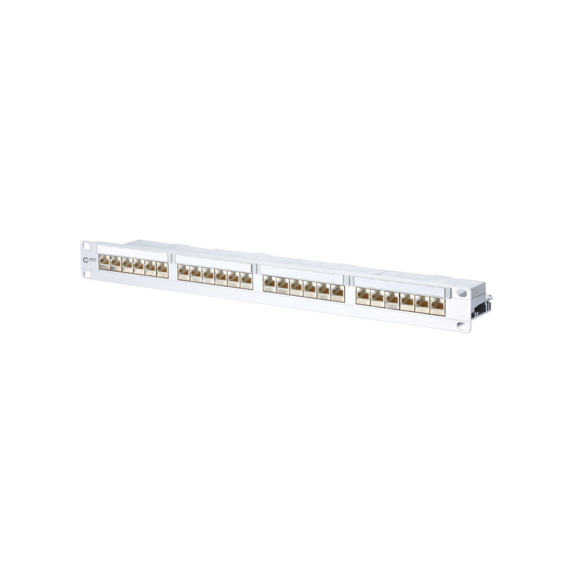 BTR Trittleiter BTR NETCOM 24-Port Panel E-DAT C6 1HE Alu modular LSA TN MP24 mod