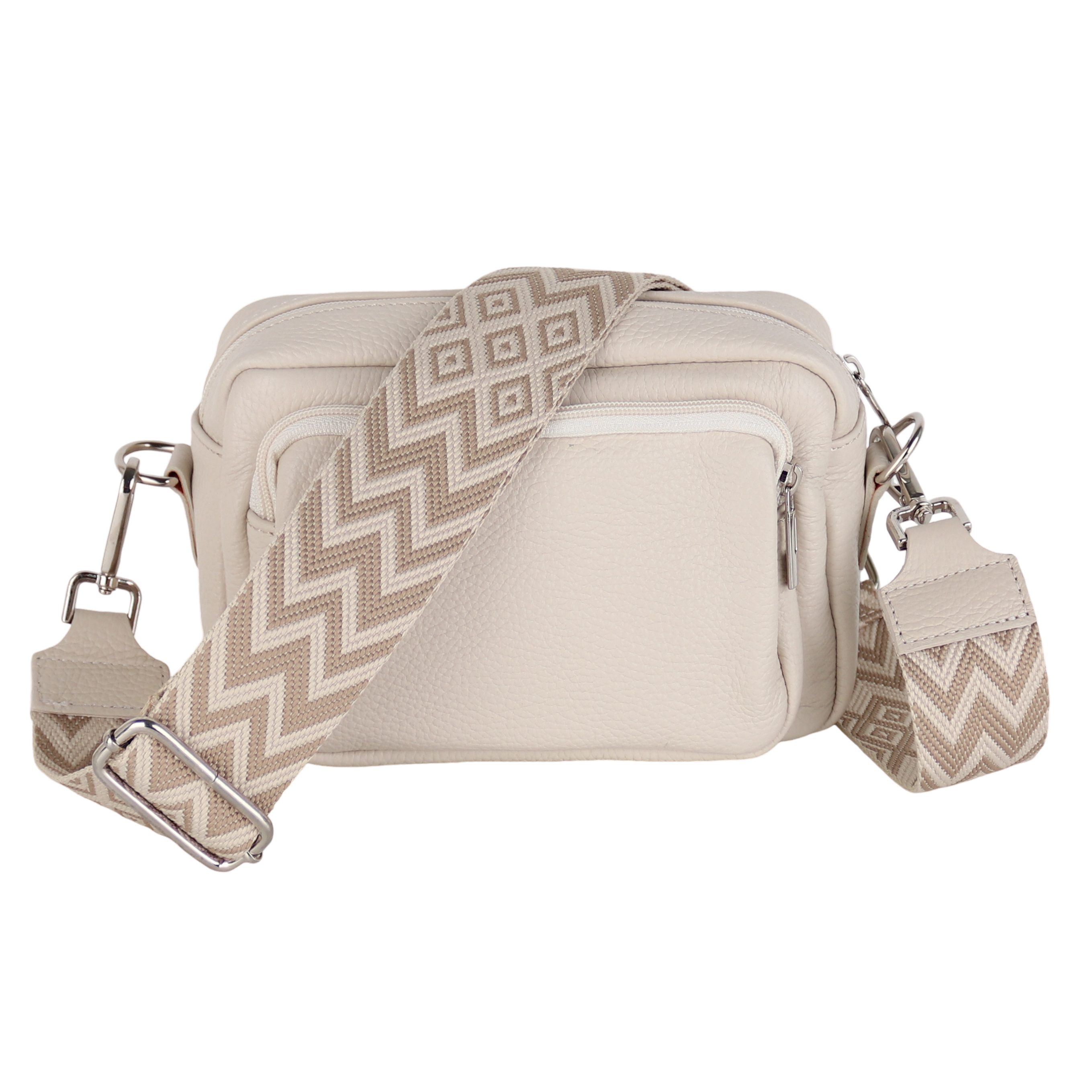 Umhängetasche Damen, Crossbody Bag, Echtleder Made in Italy
