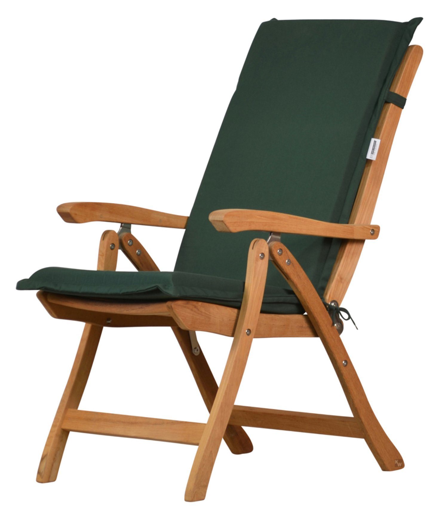 Kai Wiechmann Gartenstuhl Set Teak Hochlehner Pisa mit Auflage premium, massives Teakholz, robust, pflegeleicht und langlebig