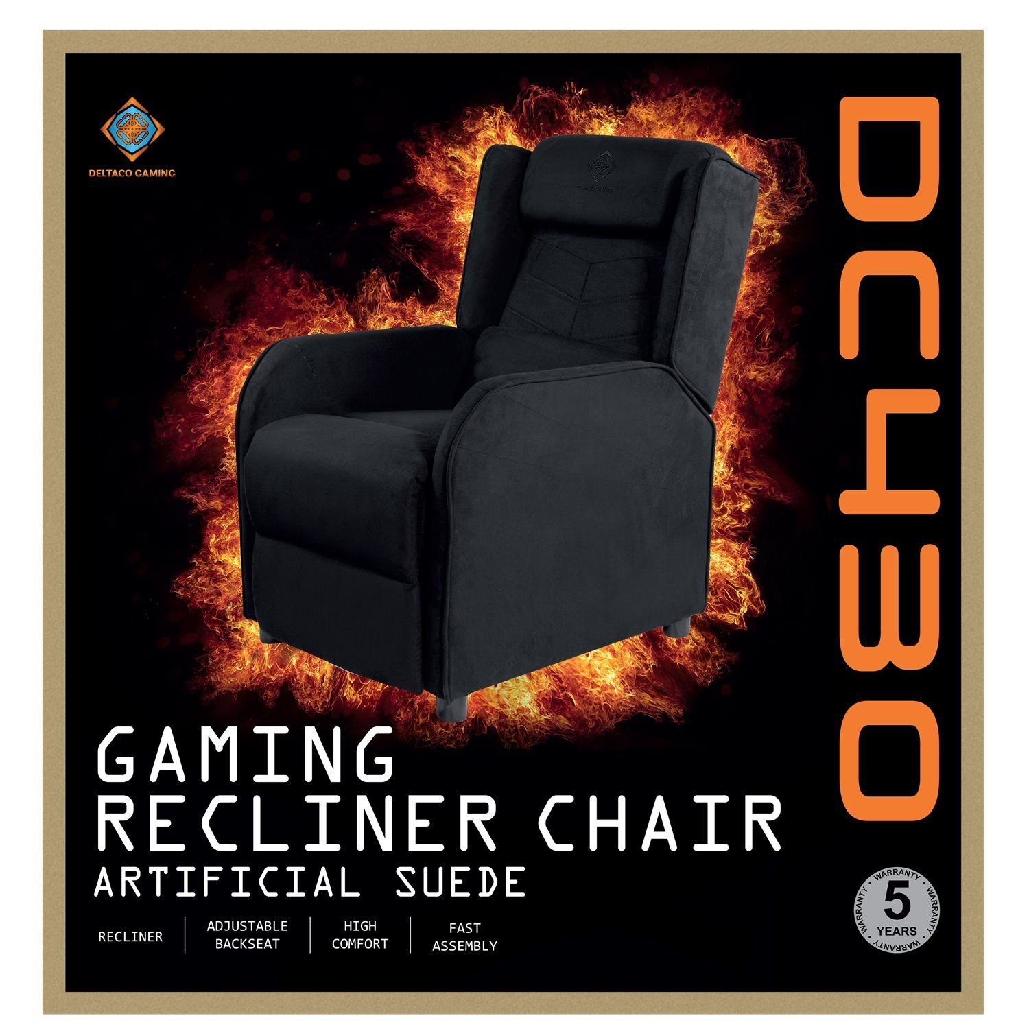 Set), DELTACO Herstellergarantie und Relax (kein Leder kg inkl. GAM-087A-B Gaming Sessel Jahre 140 5 Gaming-Stuhl bis