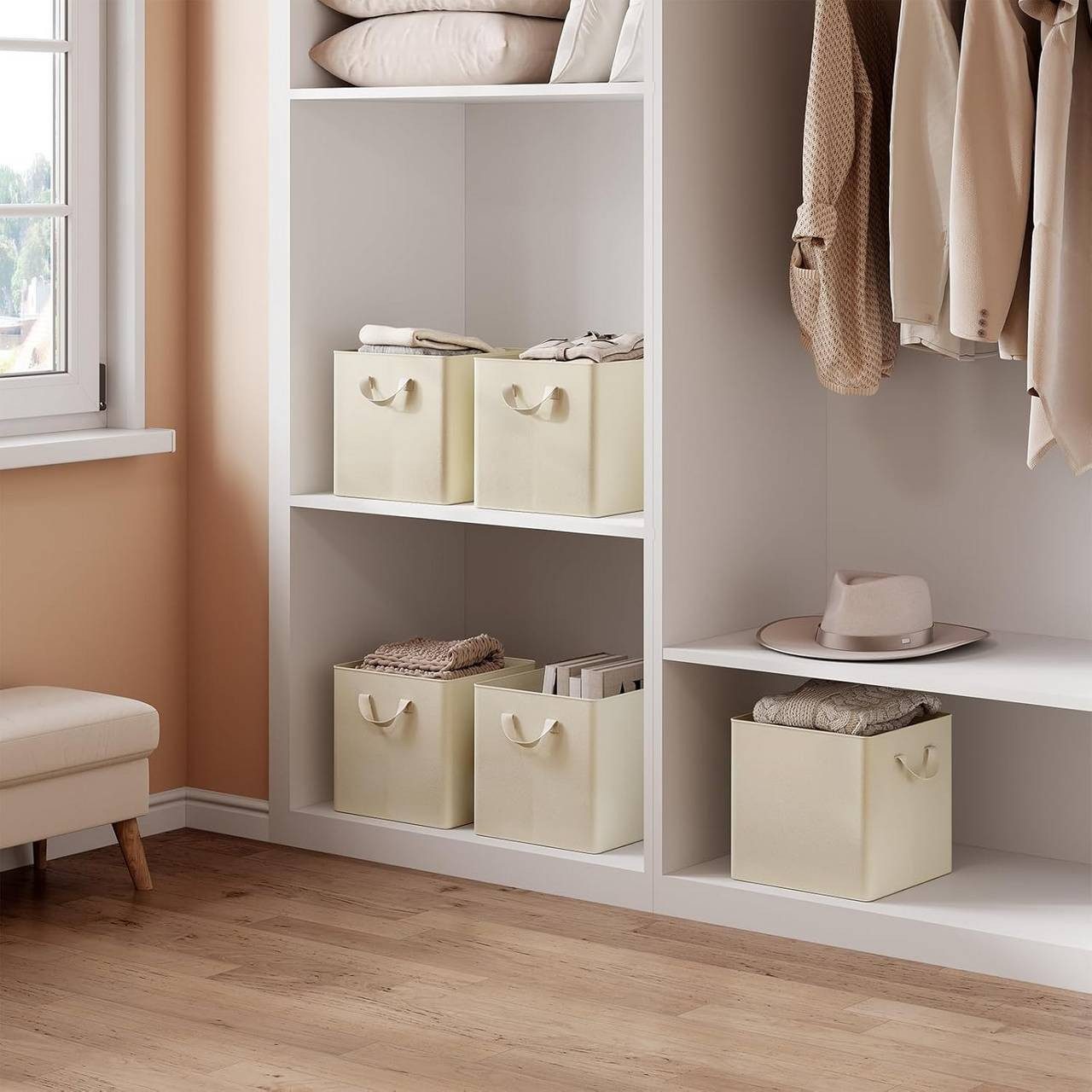 Woltu Aufbewahrungsbox (3 St), faltbare Stoffboxen 3 Stück, mit Griffen Met günstig online kaufen