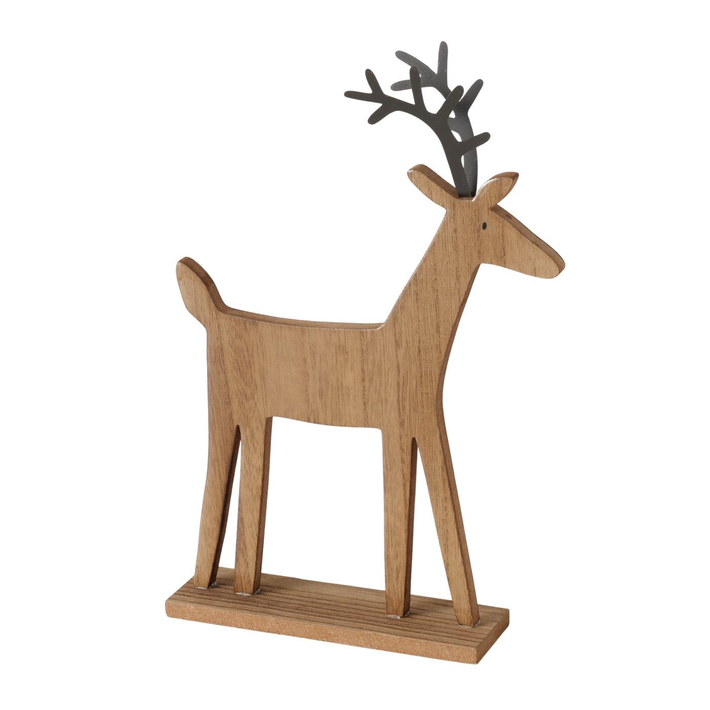 BOLTZE Weihnachtsfigur Deko Hirsch aus Holz H30cm
