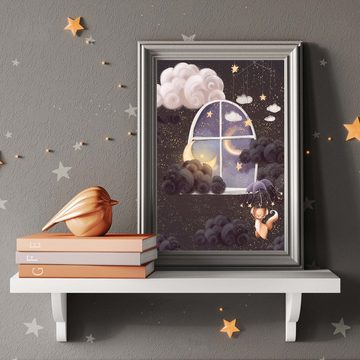 WANDKIND Poster Kinderzimmer Poster 3er Set Premium P712 / Sternenzauber, Wandposter in verschiedenen Größen