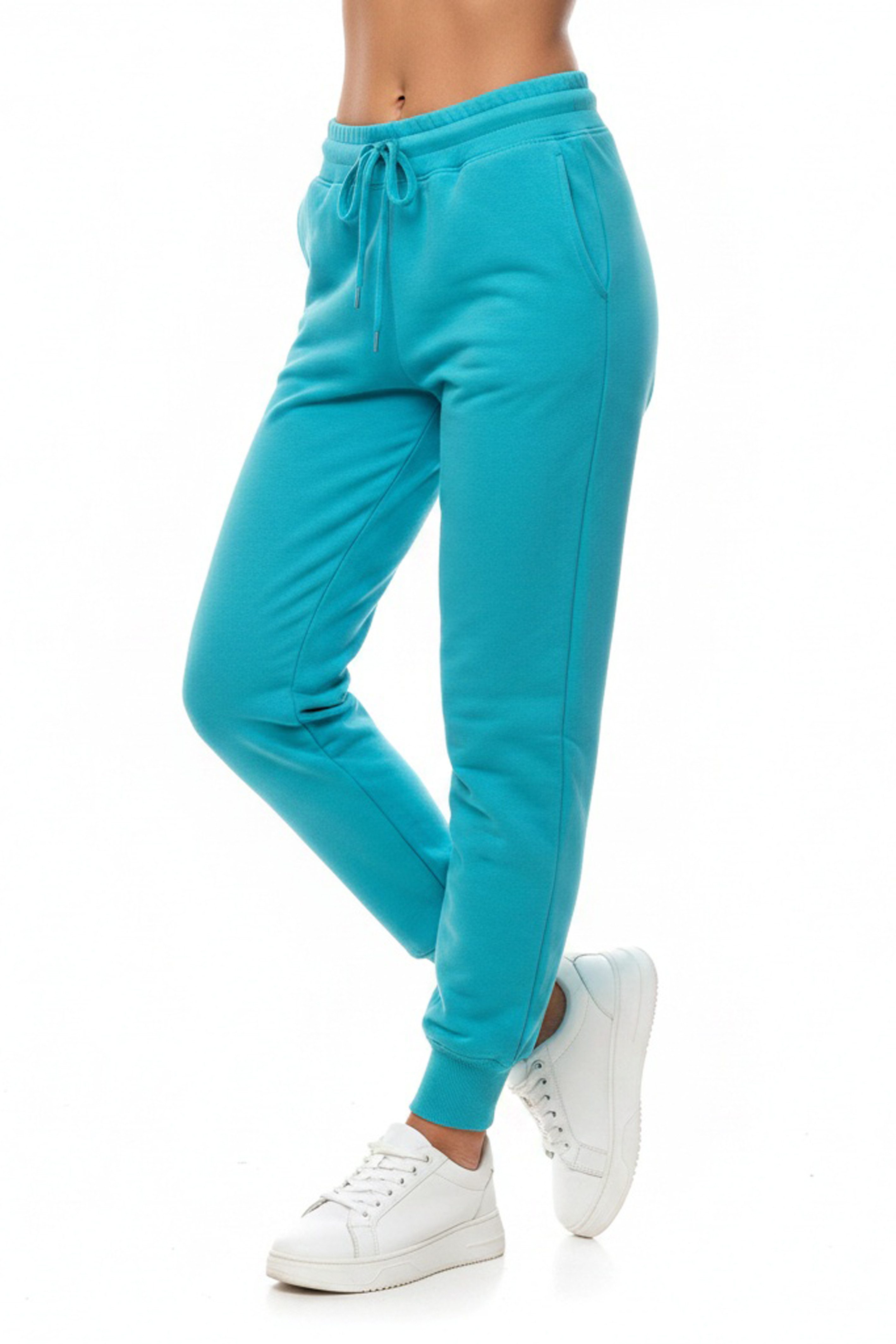 Banco Sporthose Damen Jogginghose mit Kordelzug und Seitentaschen Basic mit elastischem Bund