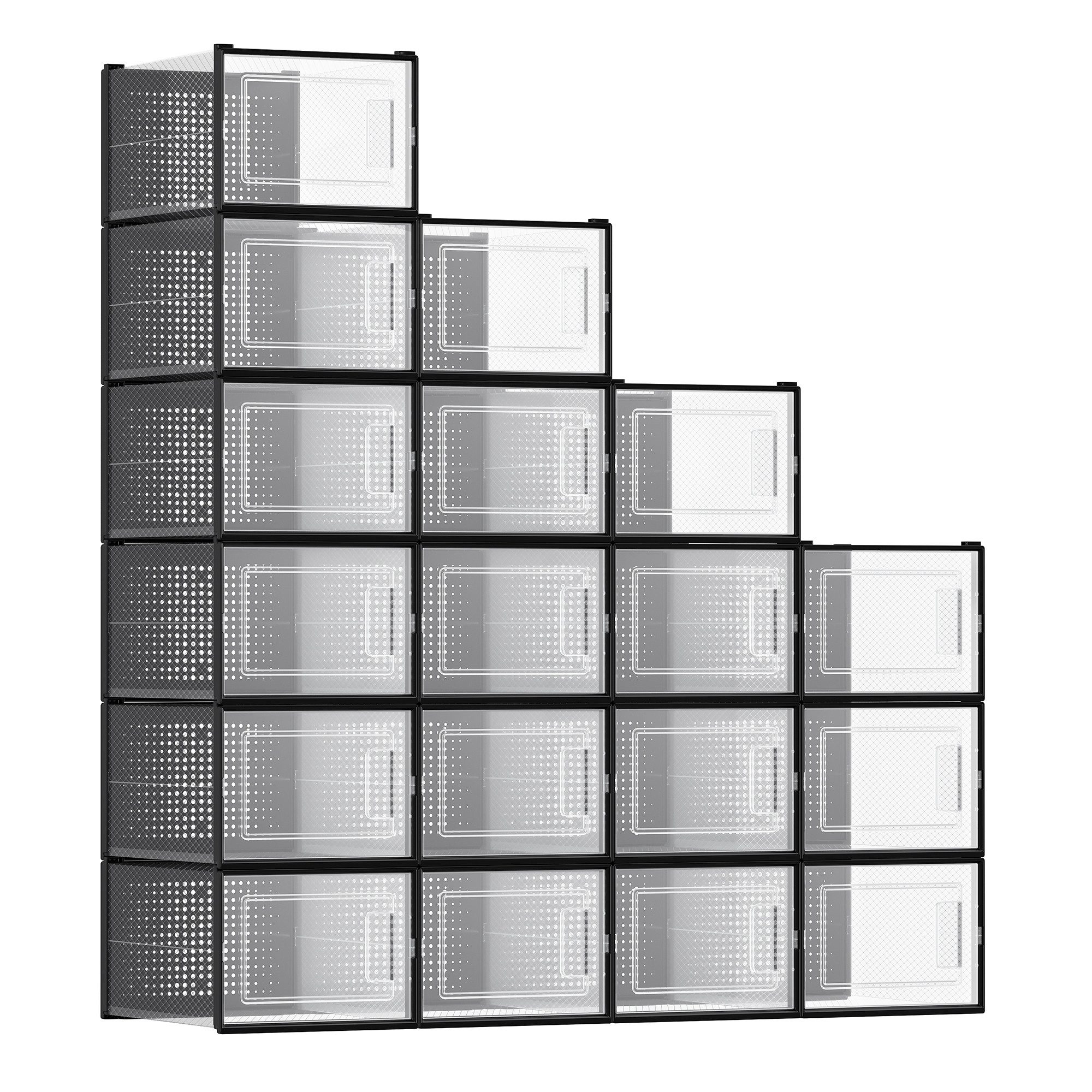 SONGMICS Schuhbox Schuhbox (18 St), faltbar, bis Размер 44 oder 46