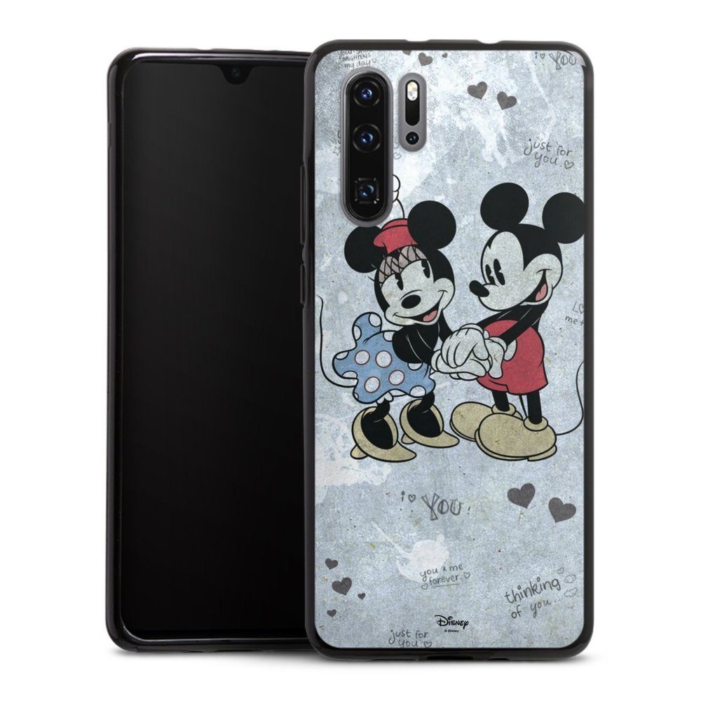 DeinDesign Handyhülle Disney Mickey & Minnie Mouse Vintage Mickey&Minnie In Love, Huawei P30 Pro New Edition Silikon Hülle Bumper Case Handy Schutzhülle