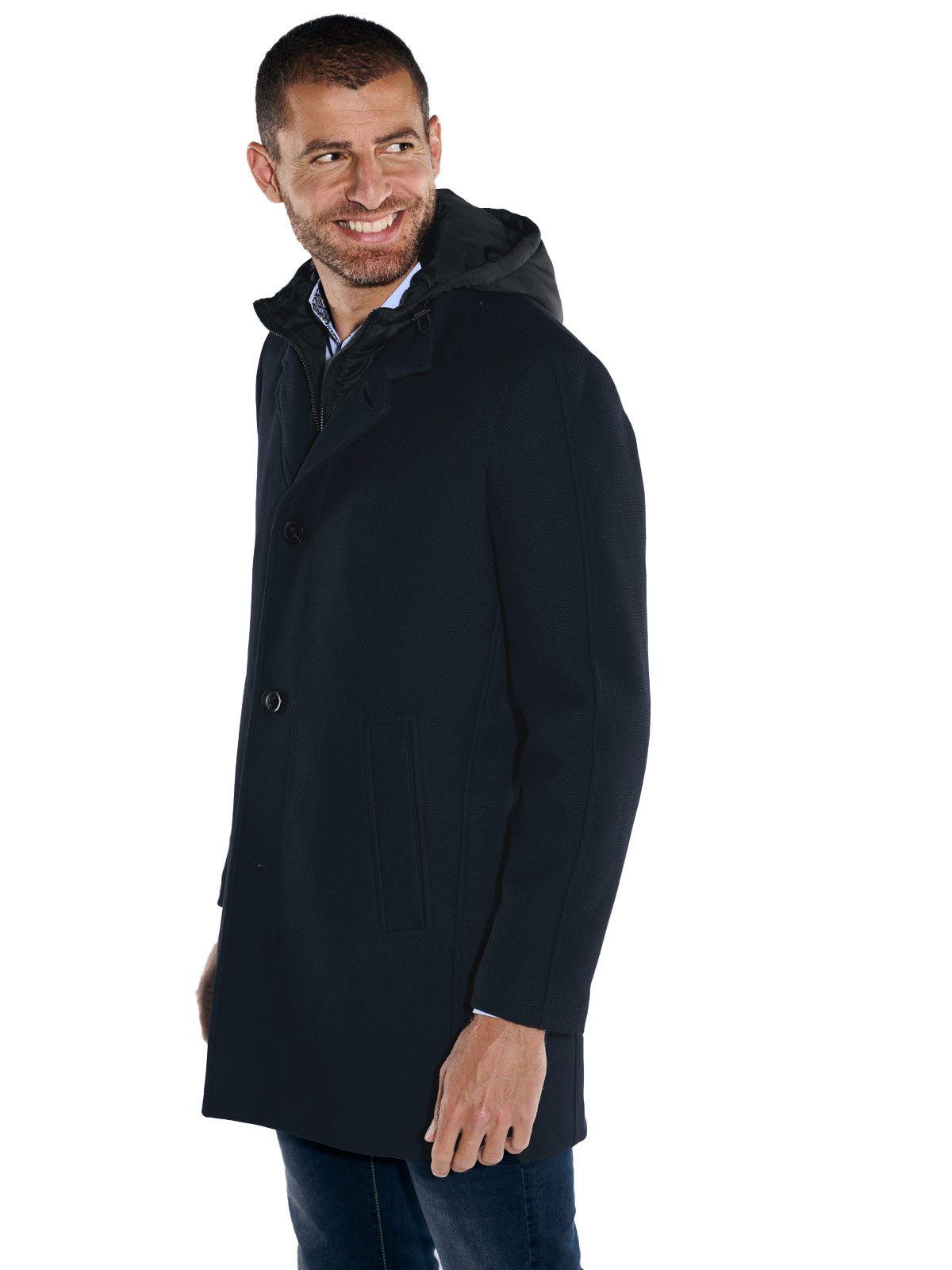 Engbers Kurzmantel engbers Herren Mantel regular, Saphirblau