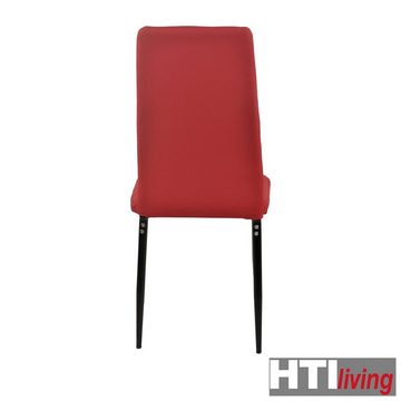 HTI-Living Esszimmerstuhl Esszimmerstuhl 4er Set Memphis Rot (4-teilig, 4 St), Küchenstuhl