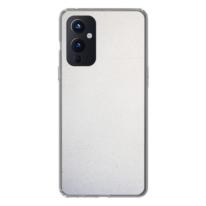 MuchoWow Handyhülle Beton - Weiß - Modern Phone Case Handyhülle OnePlus 9 Silikon Schutzhülle
