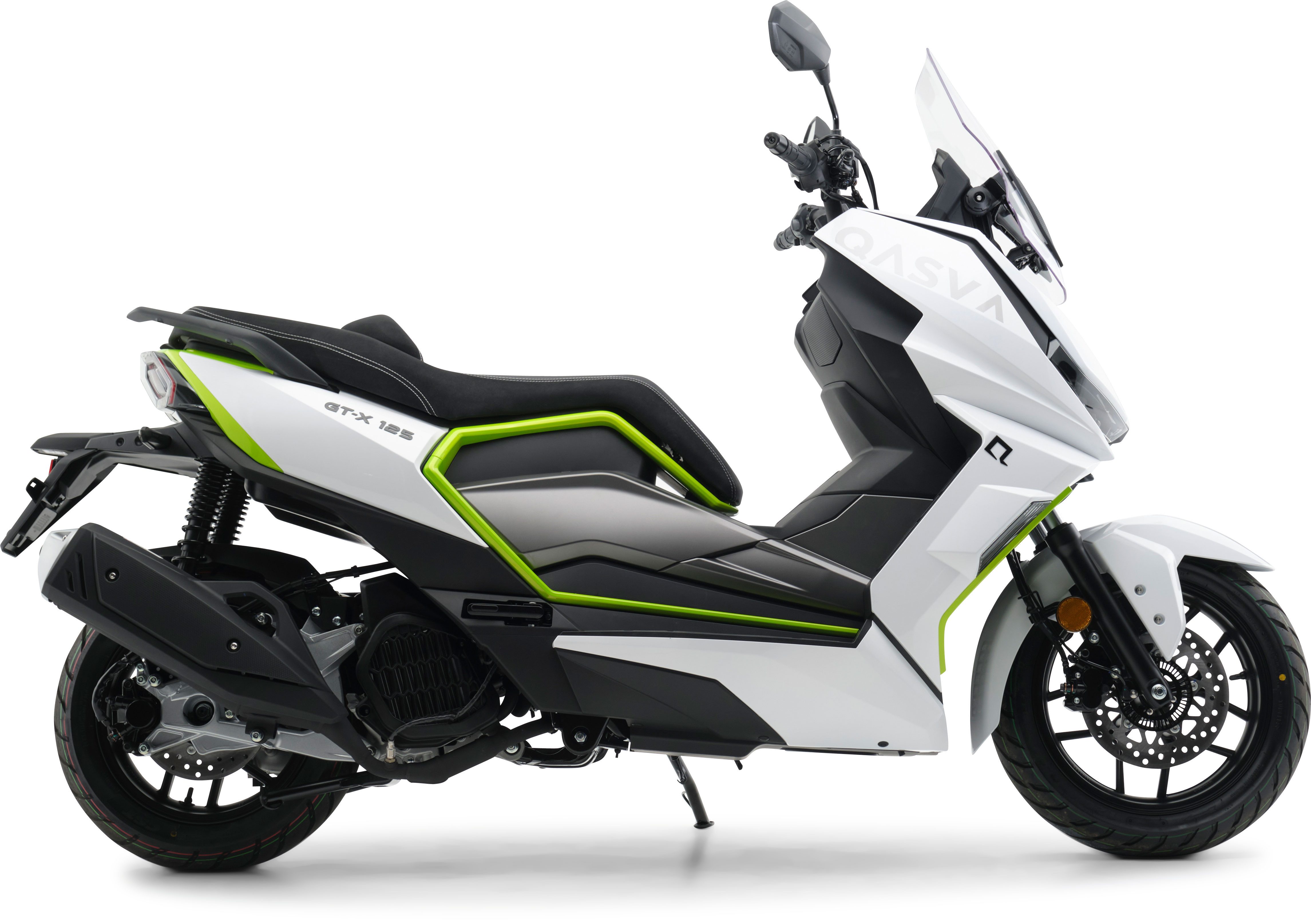 Burnout GT-X 125cc Arctic Neon Scooter, 125cc, 92 km/h, Euro 5+, LED Lighting, Navigation, 7-inch TFT Speedometer, Adjustable Windscreen