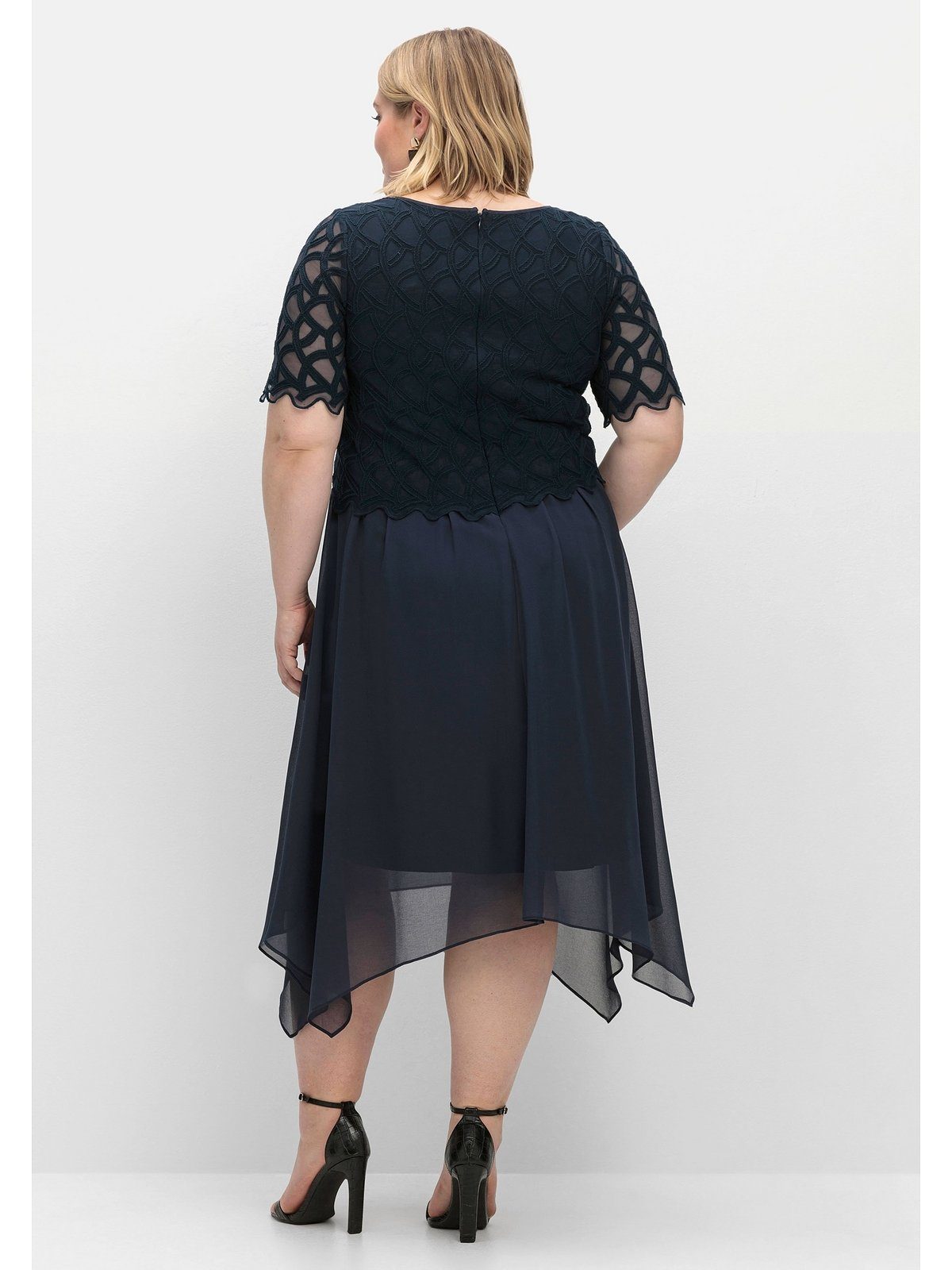 Sheego Abendkleid Große Größen aus Chiffon, günstig online kaufen