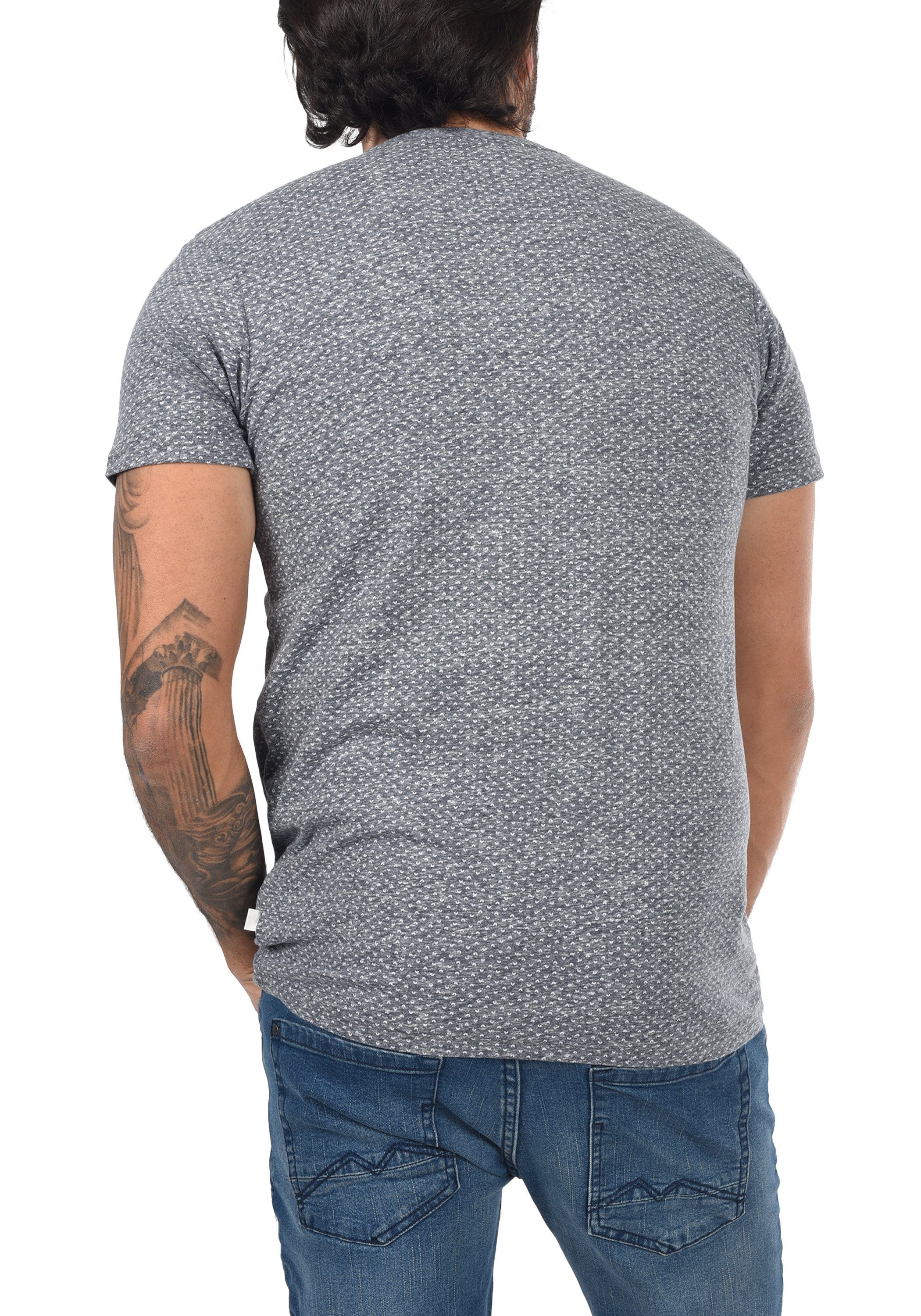 SDAlarico (8991) Blue !Solid Melange Rundhalsshirt Insignia T-Shirt