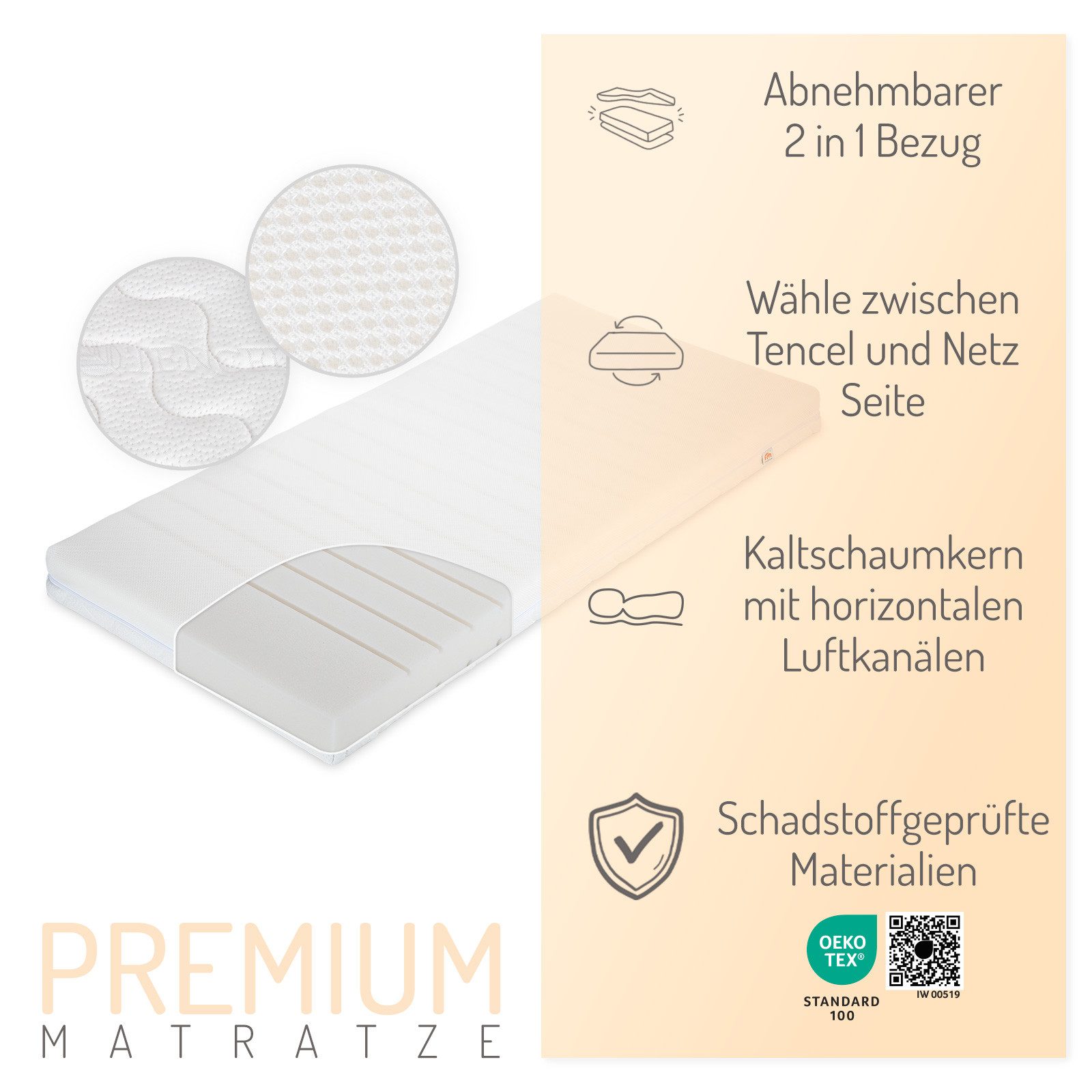 Babymatratze für Kinderbett, FabiMax
