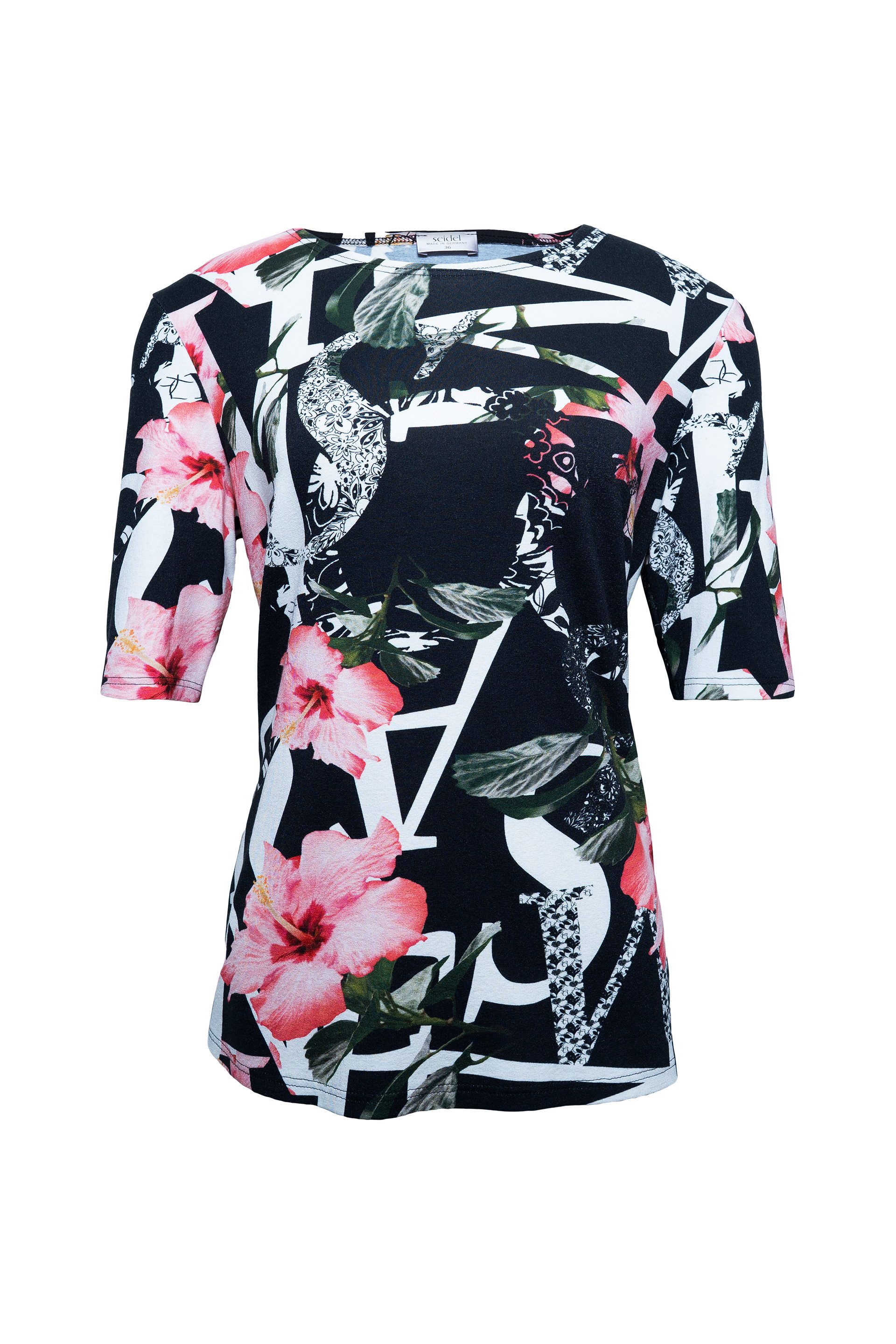 Seidel Moden T-Shirt Sommershirt mit floralem Muster - MADE IN GERMANY