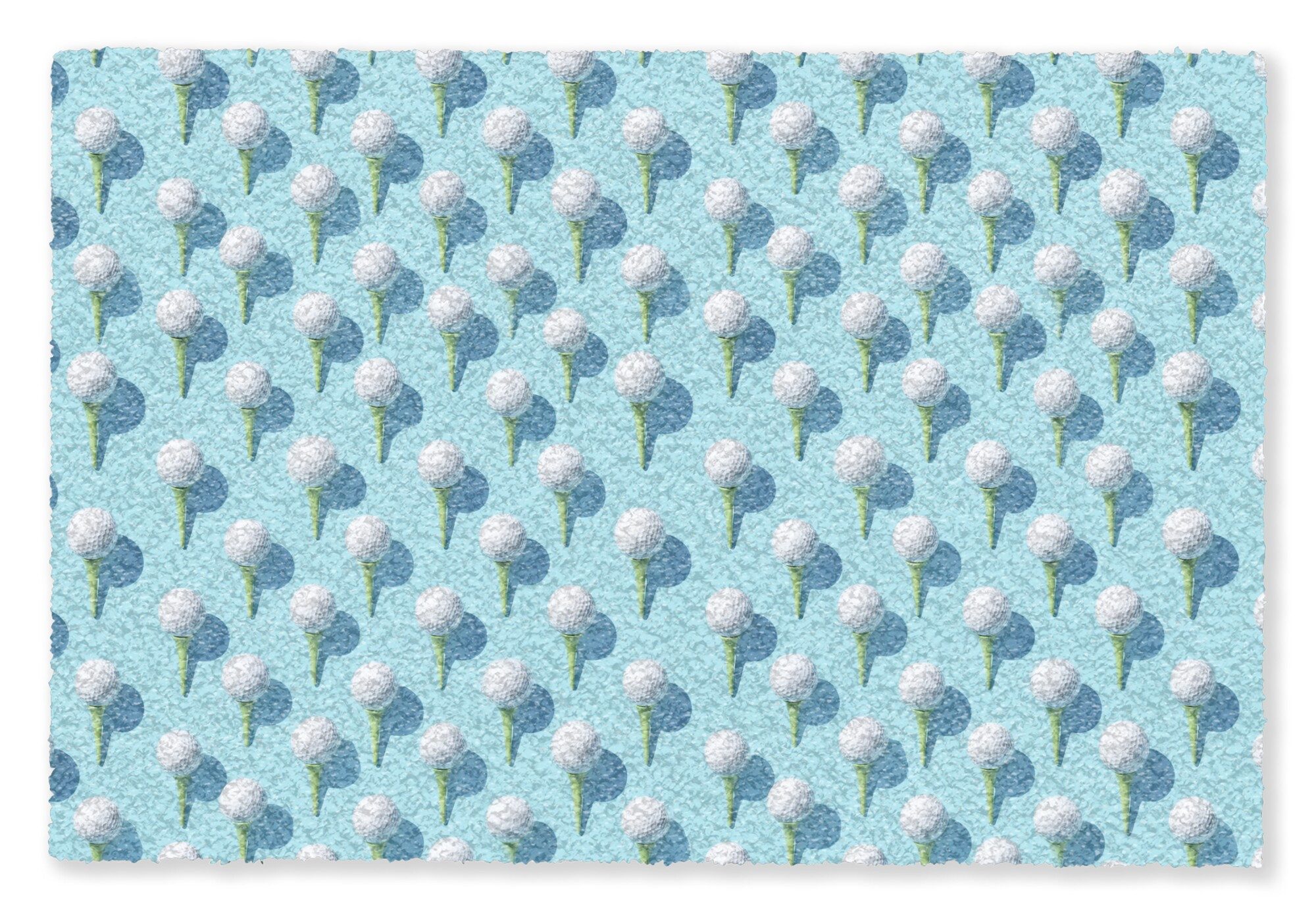 MuchoWow Fußmatte Golf - Bälle - Blau, Rechteckig, innen Schmutzfangmatte, Tür, Schmutzfänger Flur, Teppich 60x40 cm
