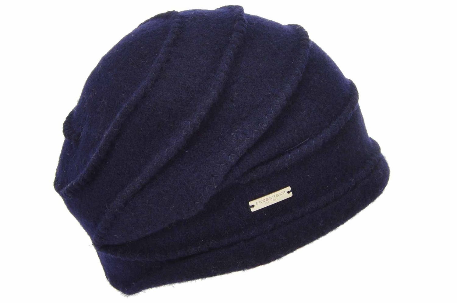 Seeberger Strickmütze Walkmütze aus Schurwolle mit ZickZack-Biesen günstig online kaufen