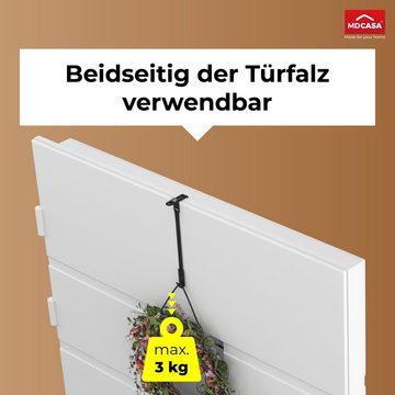 MDCASA Türhaken Türkranzhaken - beidseitig verwendbar, Haustüren, Innentüren, Außentüren, Zimmertüren, (Set, 1 Stück), höhenverstellbar, tiefenverstellbar