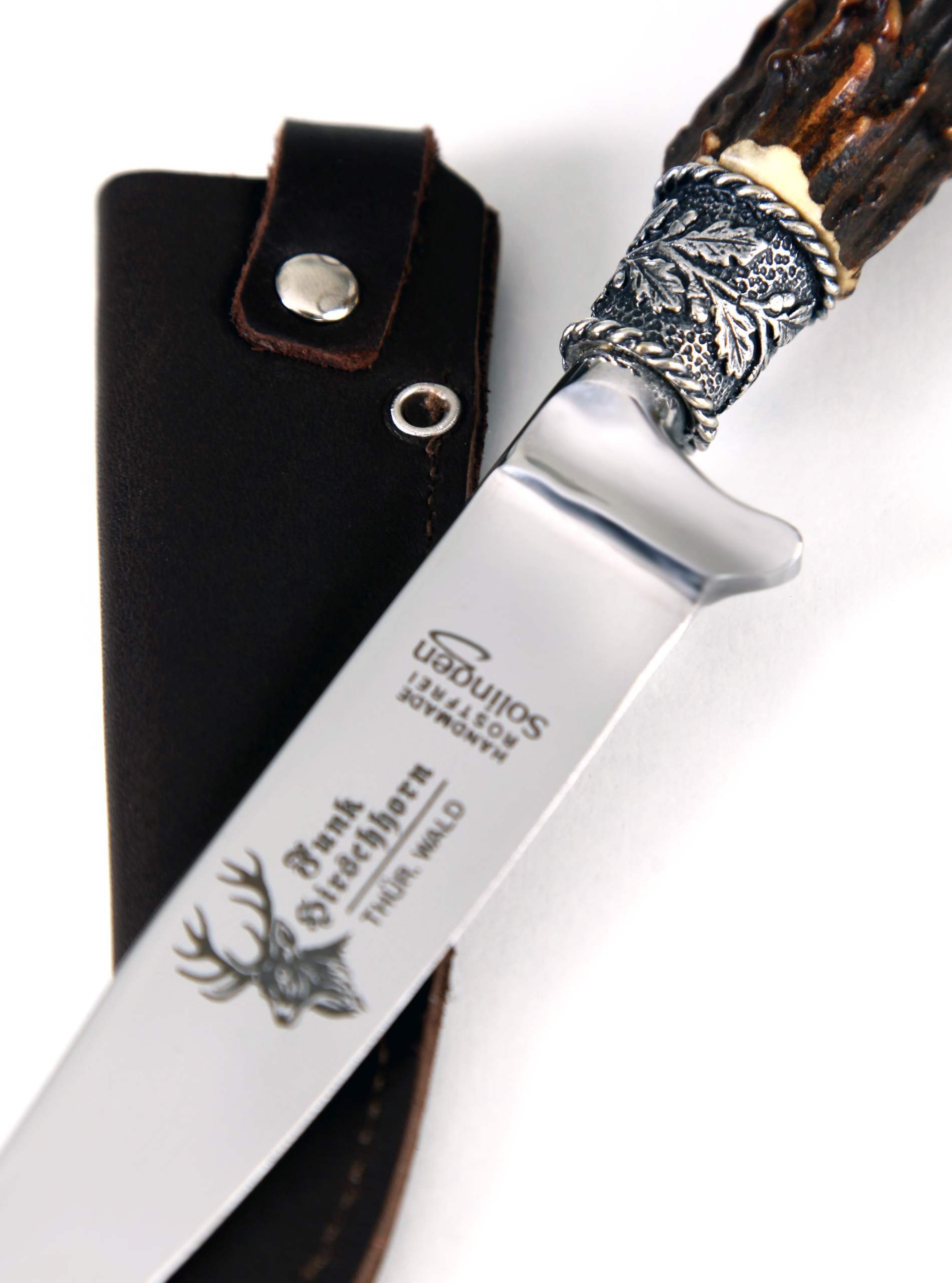 Almbock Taschenmesser Handgefertigtres Trachtenmesser Jagdmesser aus Hirschhorn, (1 St)
