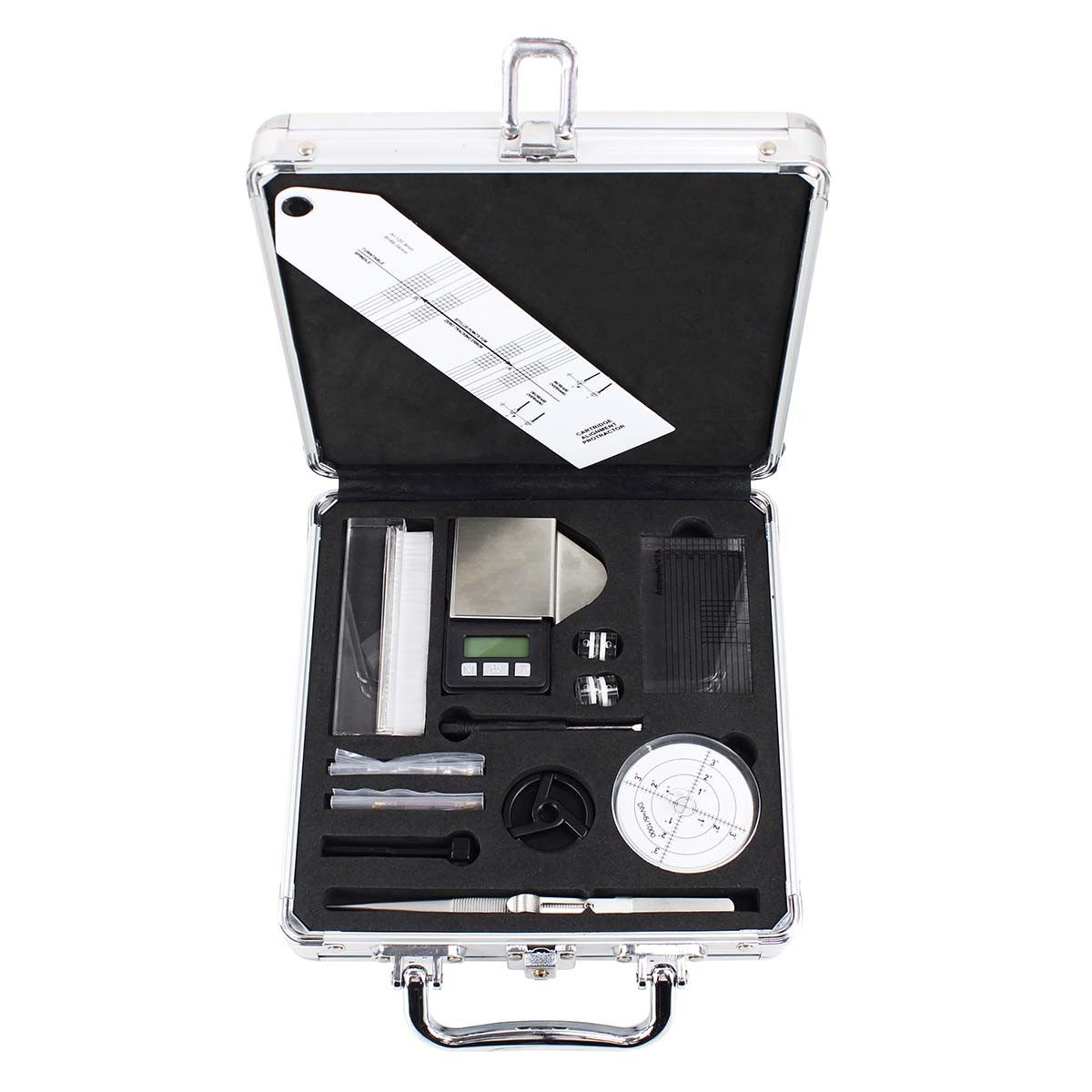 Lenco Plattenspieler-Reinigungs-Set TTA-12IN1PRO, (1-St), 12-in-1 Vinyl Wartungsset, Tonarmwaage, Azimuthmesser, Protraktor