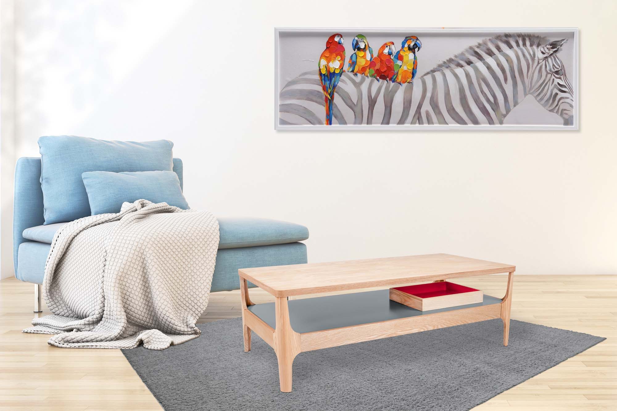 Kayoom Couchtisch Kaffeetisch Addison, Couchtisch, offenes, ausgefallenes Design (1-St), Ausgefallenes Design, Tischbeine aus Massivholz, aus robustem Material