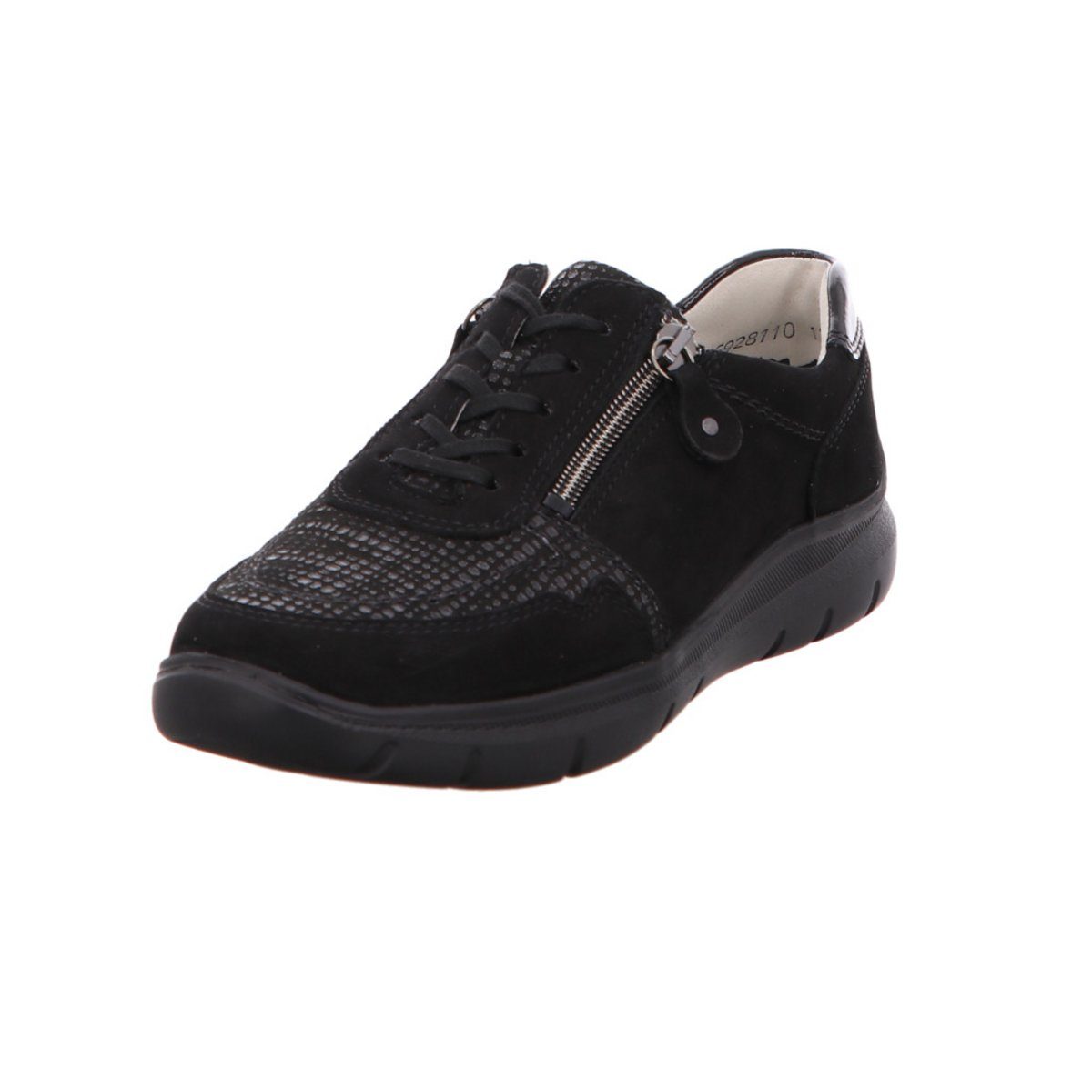 Freizeit Schnürer für Damen in schwarz Sneaker