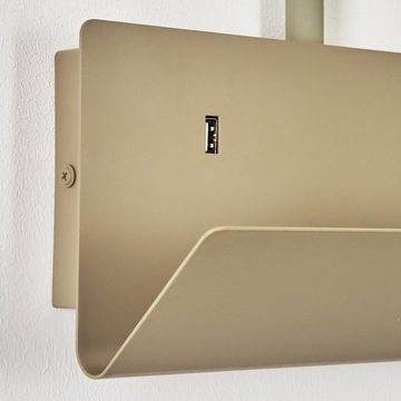 hofstein Wandleuchte »Monteparano« Wandlampe aus Metall in Khaki mit USB-Anschluss, ohne Leuchtmittel, GU10 verstellbarer Wandspot mit USB-Port, An-/ Ausschalter